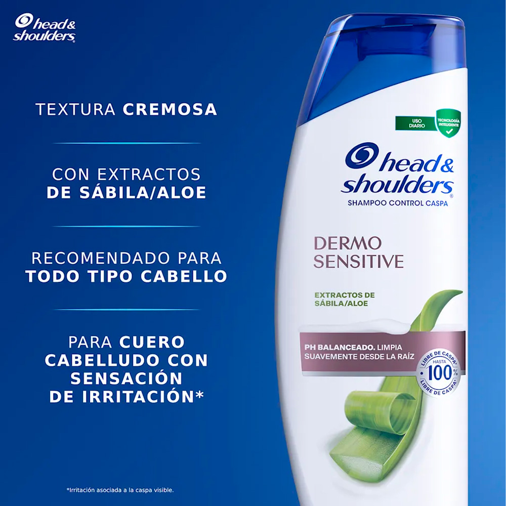 SHAMPOO HEAD Y SHOULDERS EXTRACTOS DE SABILA Y ALOE 375ML - 4