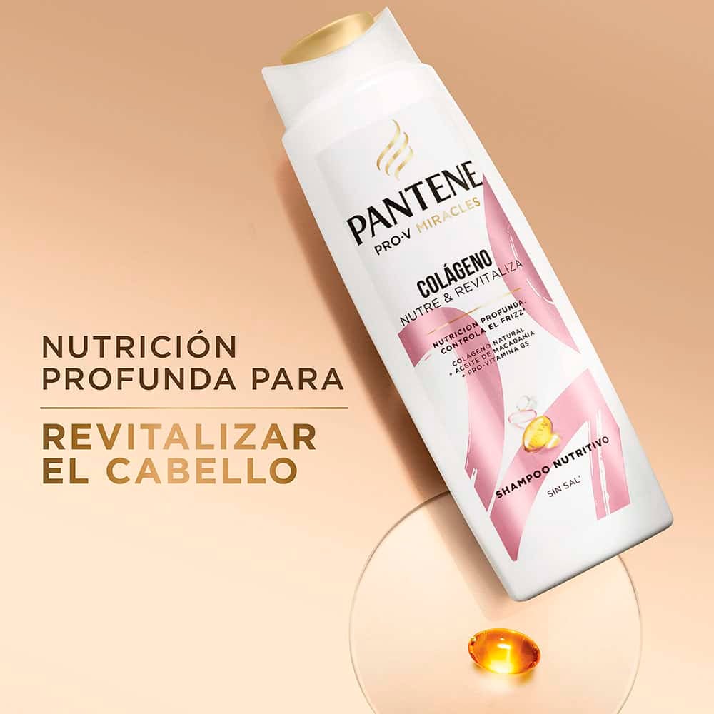 SHAMPOO PANTENE PRO-V COLÁGENO NUTRE Y REVITALIZA 300 ML - 3