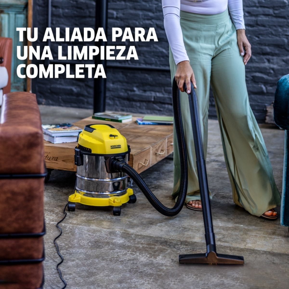 ASPIRADORA DE POLVO Y AGUA WDL1S 1000W 12L KARCHER - 4