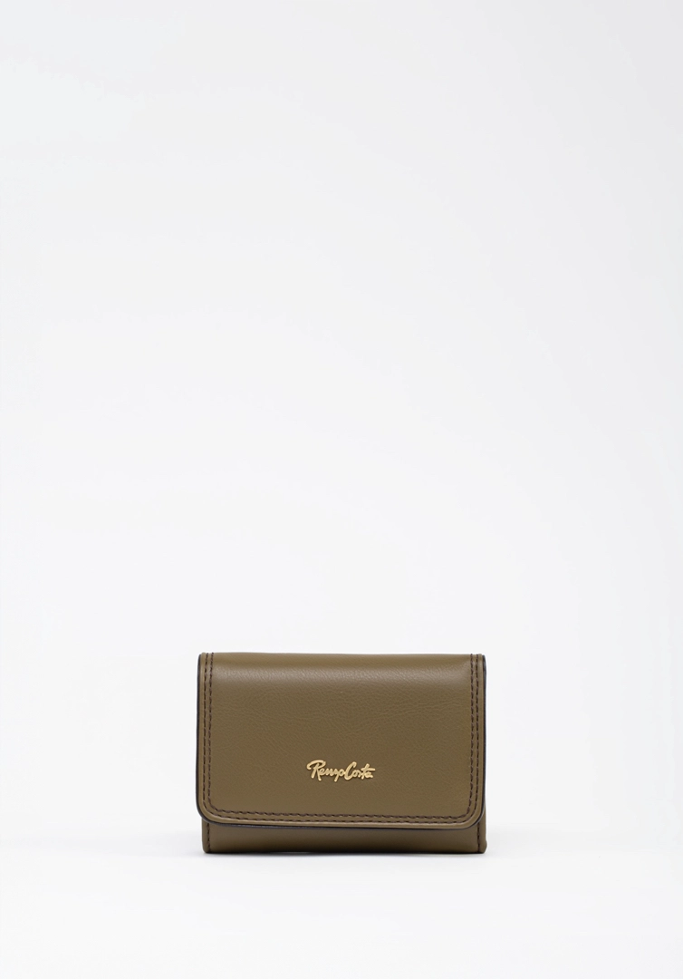RENZO COSTA-BILLETERA PEQUEÑA COLECCION CAPSULA 73 MUSTARD W ETR - 17 588359 CARCIOFO/DARK BROWN - 1