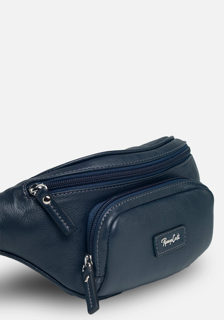 RENZO COSTA-CANGURO EN CUERO GRABADO COLECCIÓN ITALIAN LEATHER RKC 2152 NAVY ETR - 4
