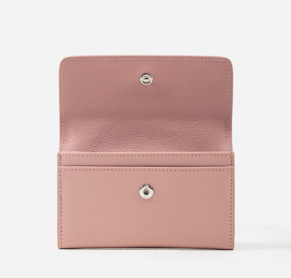 RENZO COSTA-MONEDERO CLASICO DE CUERO COLOR ENTERO MOD 2219 196 PINK LUX - 3