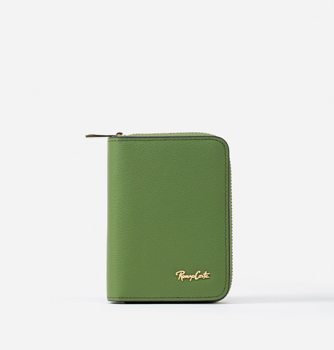 RENZO COSTA-MONEDERO CON TARJETERO EN CUERO GRABADO MOD 2216 R128 GREEN LUX - 1
