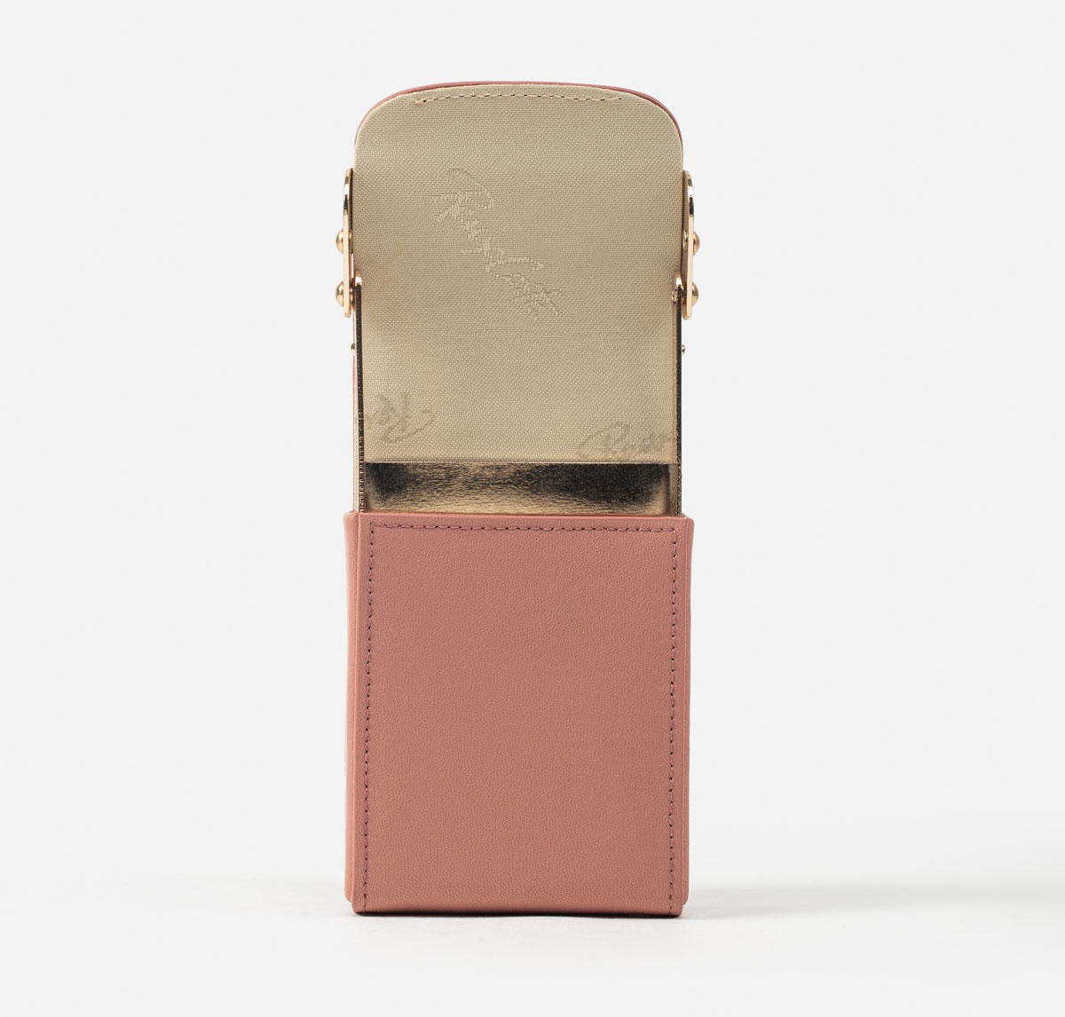 RENZO COSTA-TARJETERO EN CUERO CON ACCESORIO METALICO PTU 2204 R7 BLUSH LUX - 3