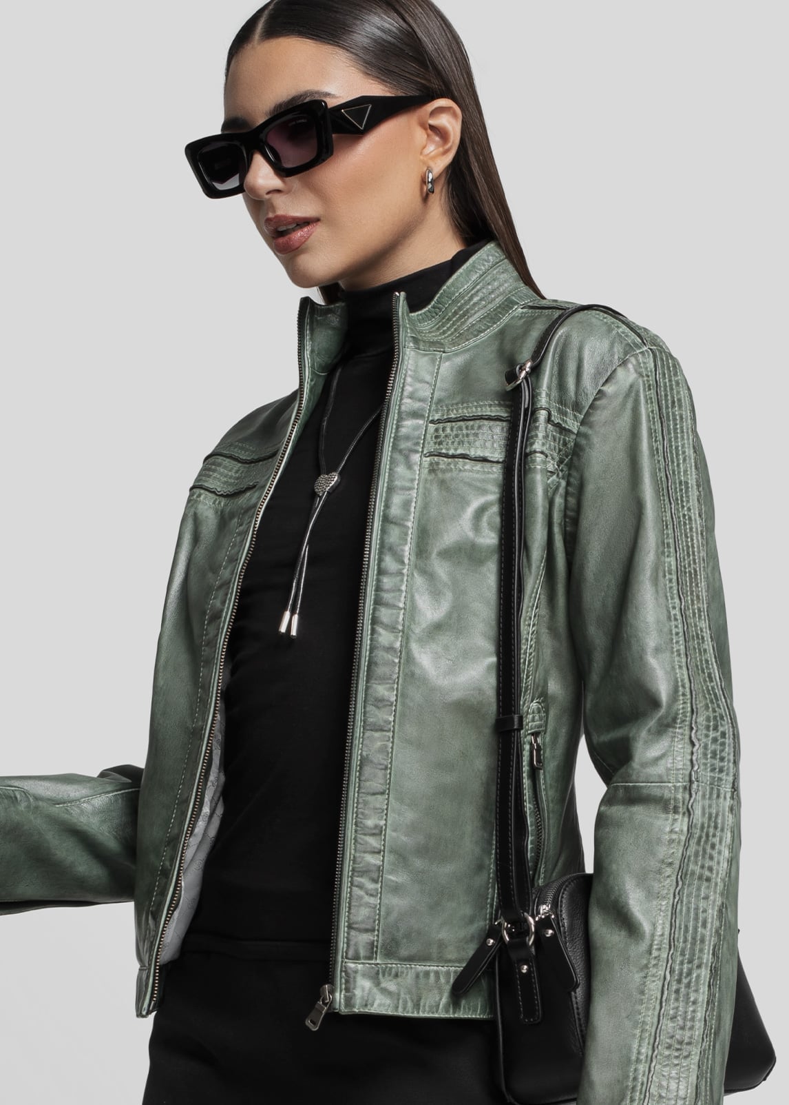 RENZO COSTA-CASACA VINTAGE SOUL CSD 2518 FOREST GREEN-5013 - 1