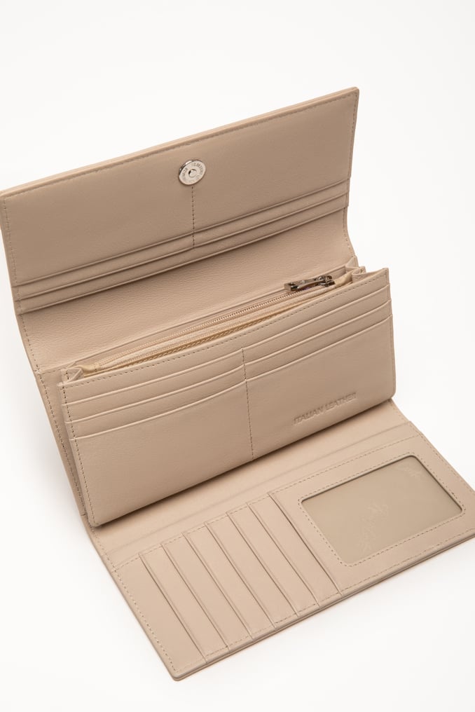 RENZO COSTA-BILLETERA CUERO DRAPE MAXI BILLETERA WPD 2606 12103 TAUPE LUX - 4