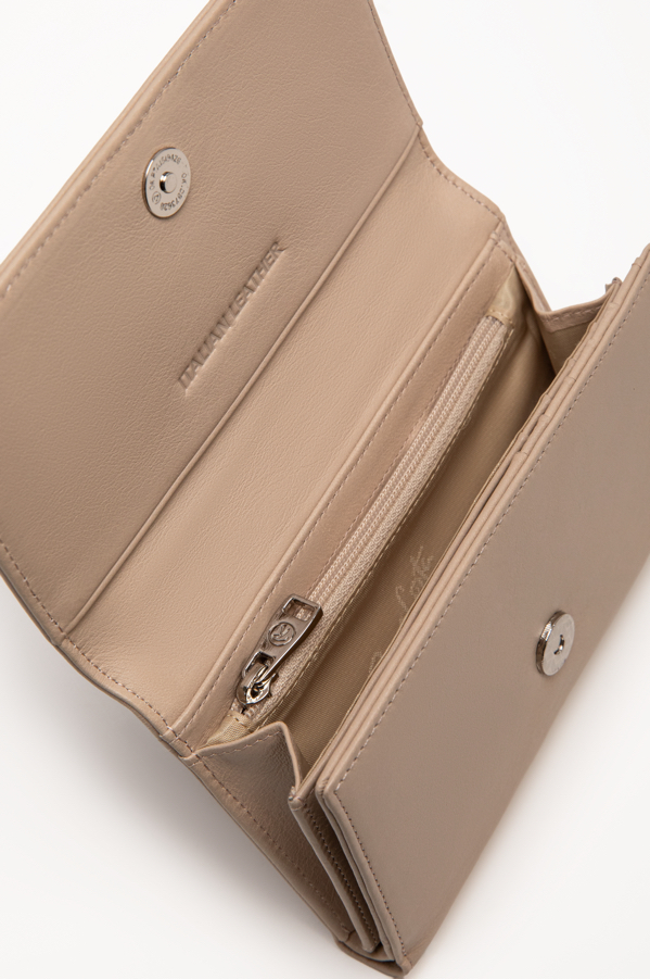 RENZO COSTA-BILLETERA CUERO DRAPE MIDI BILLETERA WPD 2607 12103 TAUPE LUX - 3