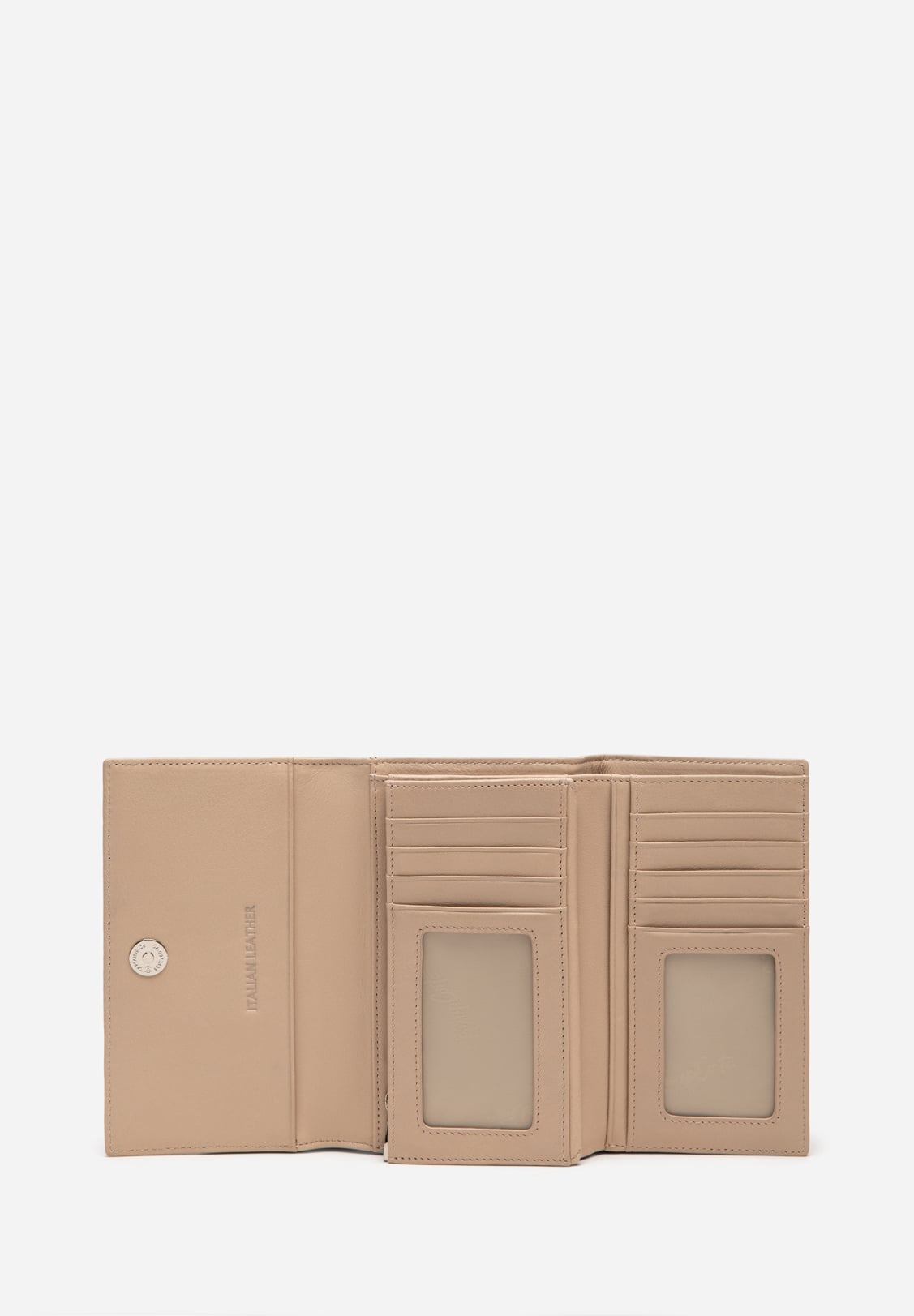 RENZO COSTA-BILLETERA CUERO DRAPE MIDI BILLETERA WPD 2607 12103 TAUPE LUX - 4