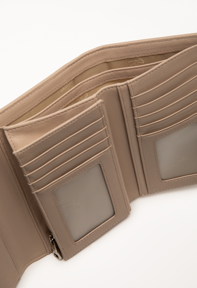 RENZO COSTA-BILLETERA CUERO DRAPE MIDI BILLETERA WPD 2607 12103 TAUPE LUX - 5