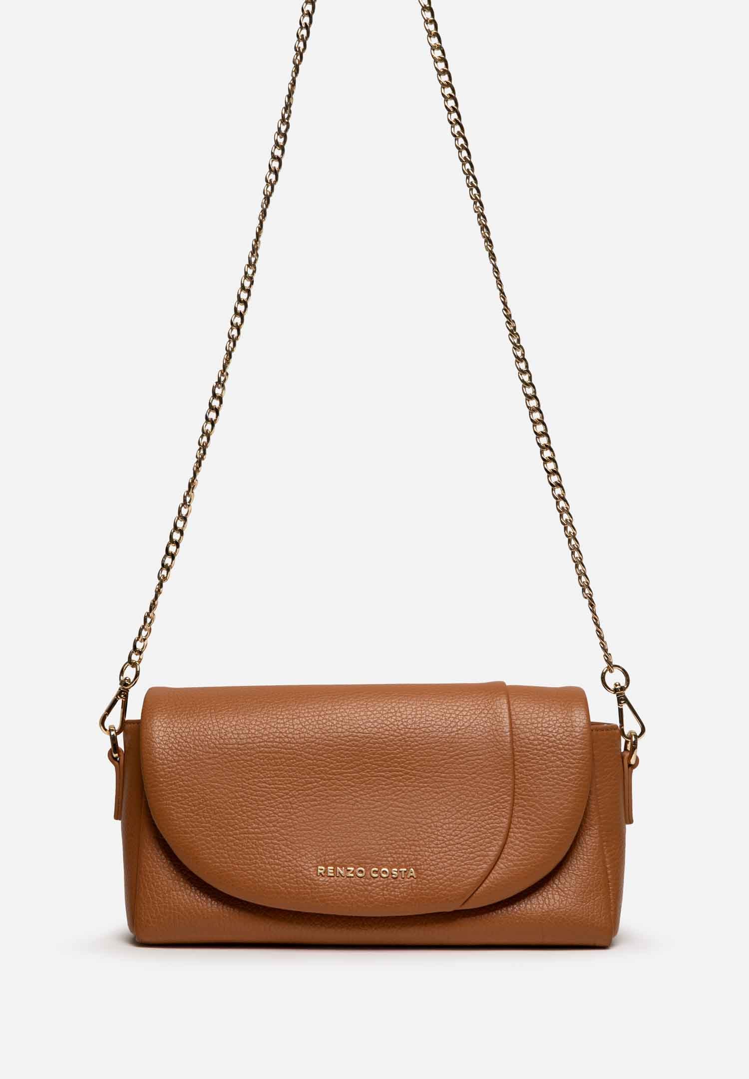 RENZO COSTA-CARTERA CHAIN SOFT RCD 2504 D44 CUOIO LUX - 1