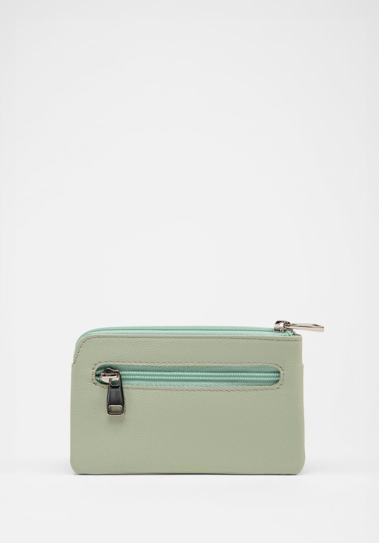 RENZO COSTA-PORTA MONEDA CON TARJETERO PMD 2301 ESCOSES VERDE MENTA - 2