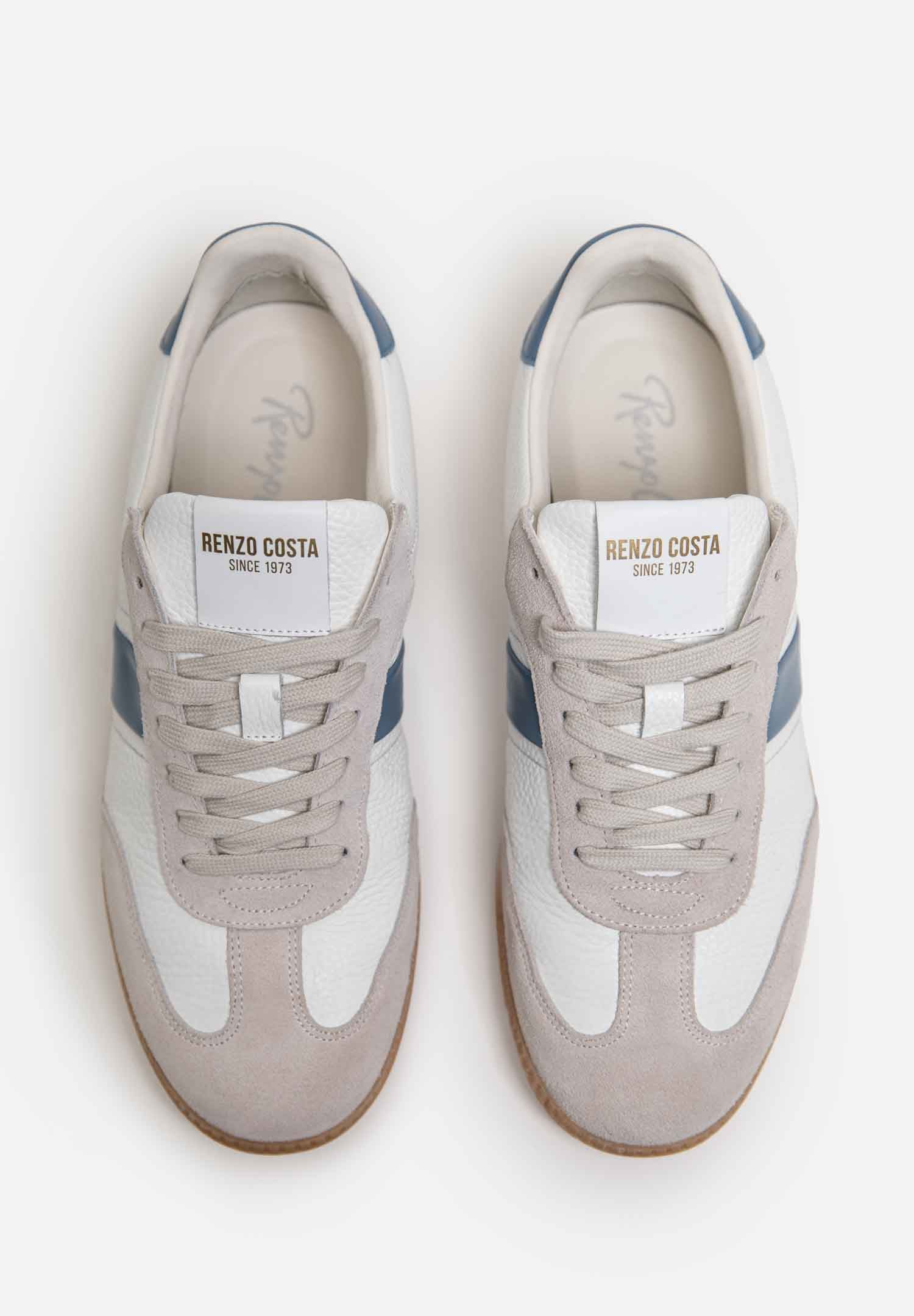 RENZO COSTA-SNEAKERS AXIS ZPC 2556 WHITE / BLUE - 2