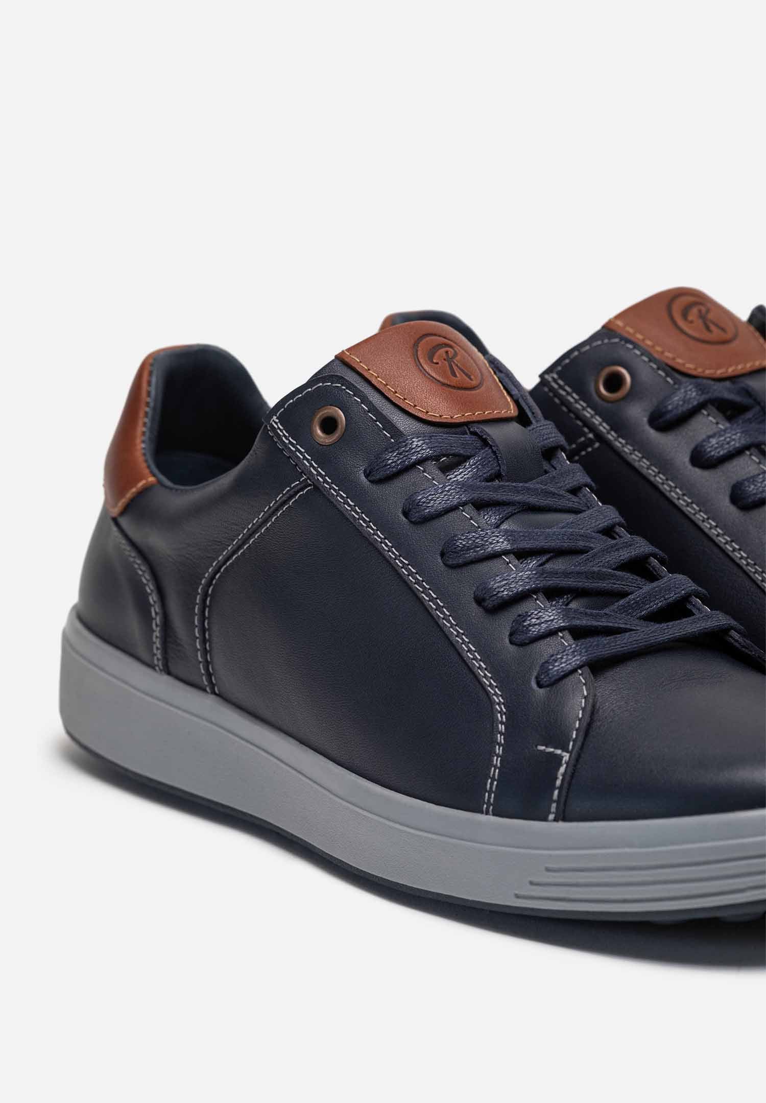 RENZO COSTA-SNEAKERS METRO ONE ZPC 2575 AZUL / TOSTADO - 2