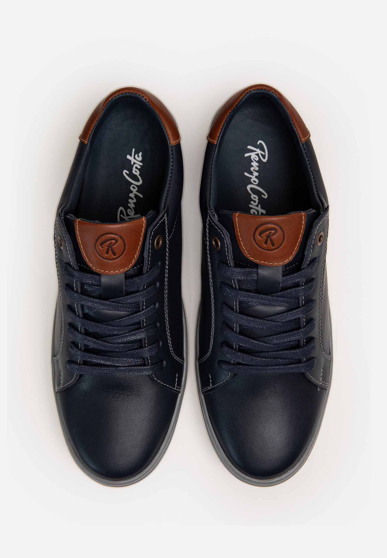 RENZO COSTA-SNEAKERS METRO ONE ZPC 2575 AZUL / TOSTADO - 7