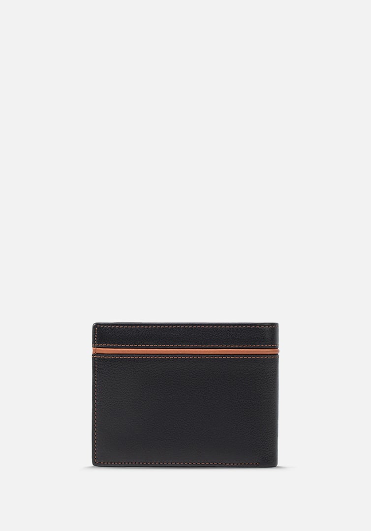 RENZO COSTA-BILLETERA CON DETALLE EN CONTRASTE WPC 2165 1 BLACK / 10 YELLOW BROWN LUX - 2