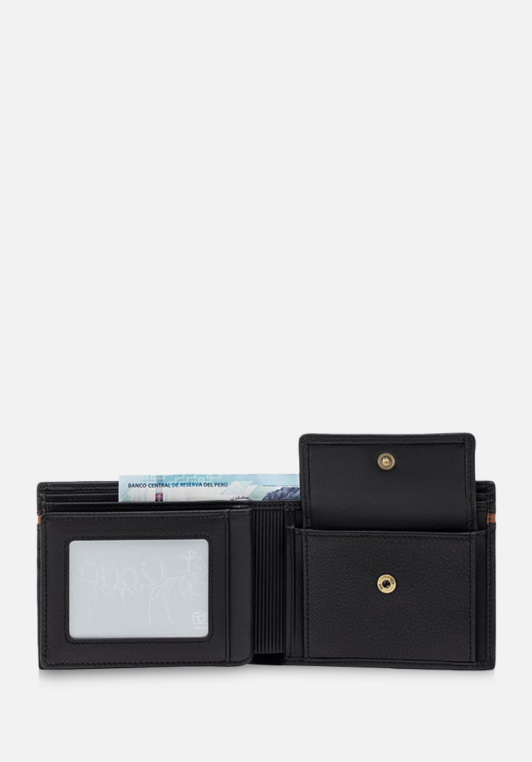 RENZO COSTA-BILLETERA CON DETALLE EN CONTRASTE WPC 2165 1 BLACK / 10 YELLOW BROWN LUX - 4
