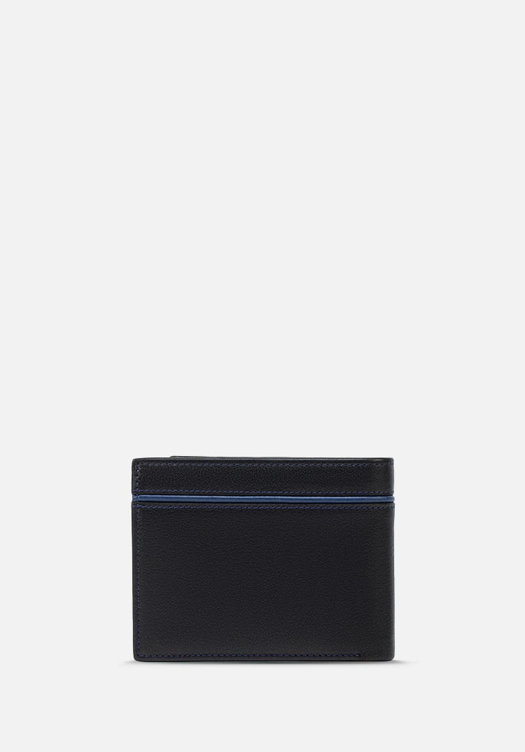RENZO COSTA-BILLETERA CON DETALLE EN CONTRASTE WPC 2165 1 BLACK / 7 BLUE LUX - 2