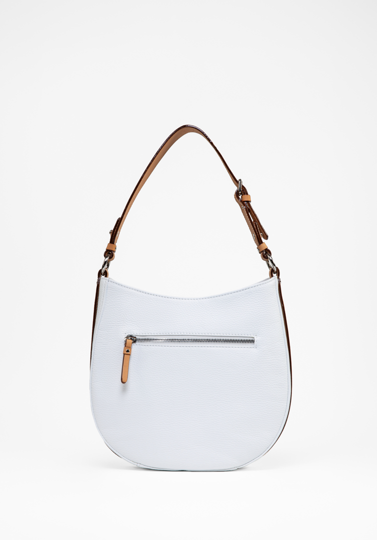 RENZO COSTA-CARTERA OVAL LEATHER RCD 2442 BIANCO / NATURALE - 2