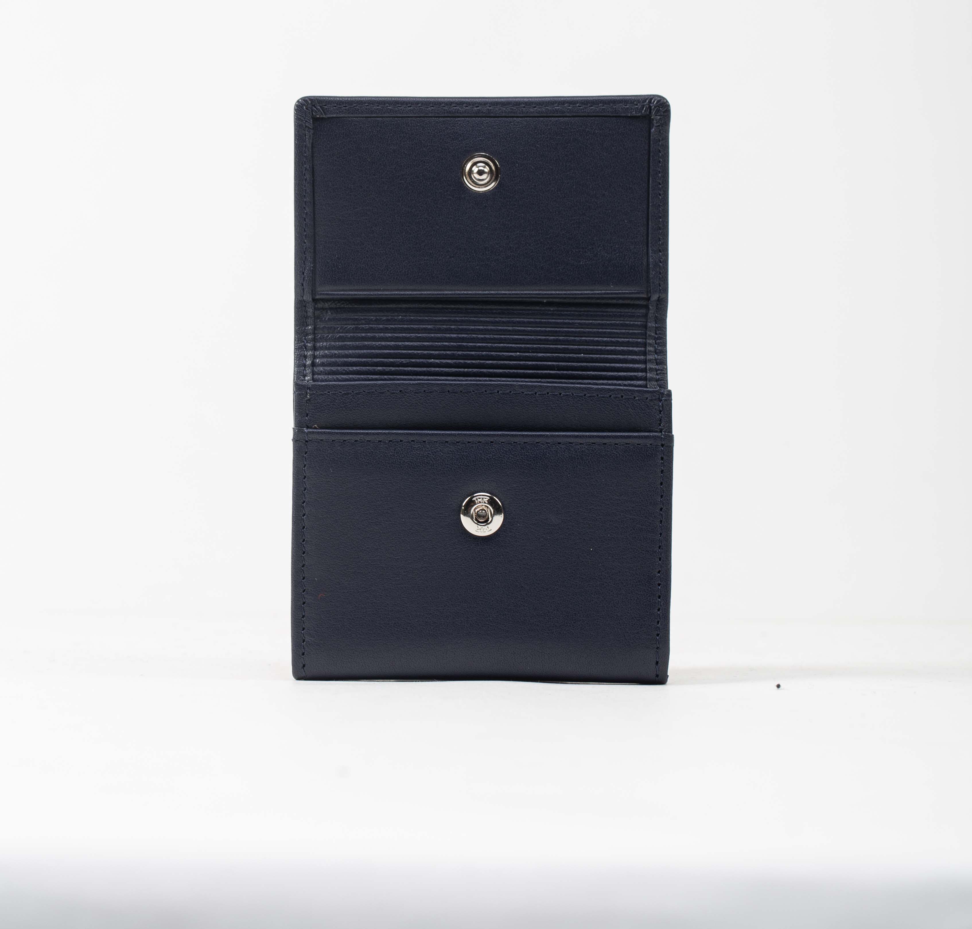 RENZO COSTA-MONEDERO CLASICO EN CUERO COLOR ENTERO MOC 2253 4 BLUE - 3