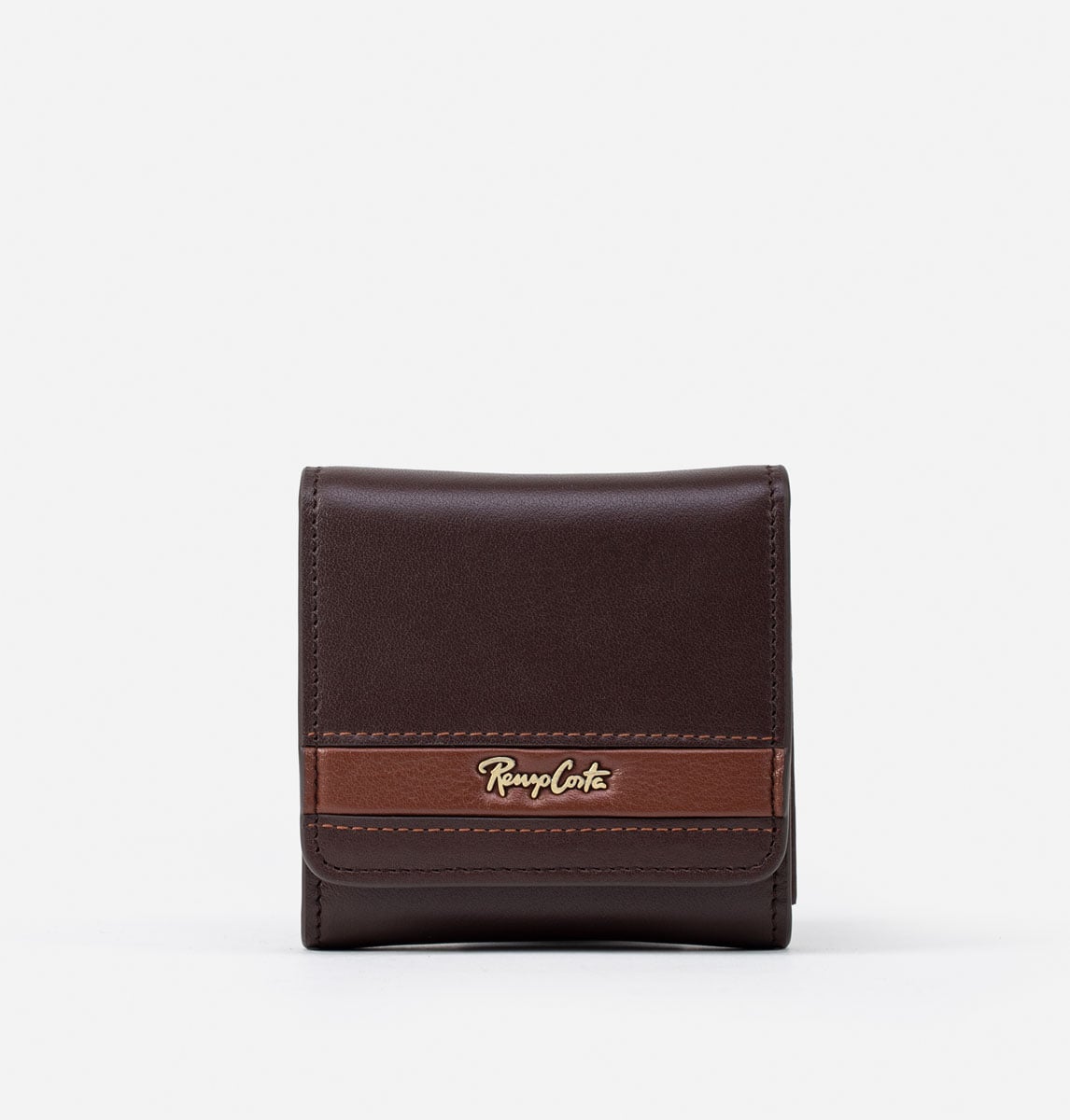 RENZO COSTA-MONEDERO CASUAL CON DETALLE DE LINEA EN CONTRASTE MOC 2254 6 DK BROWN / 5 TAN - 1