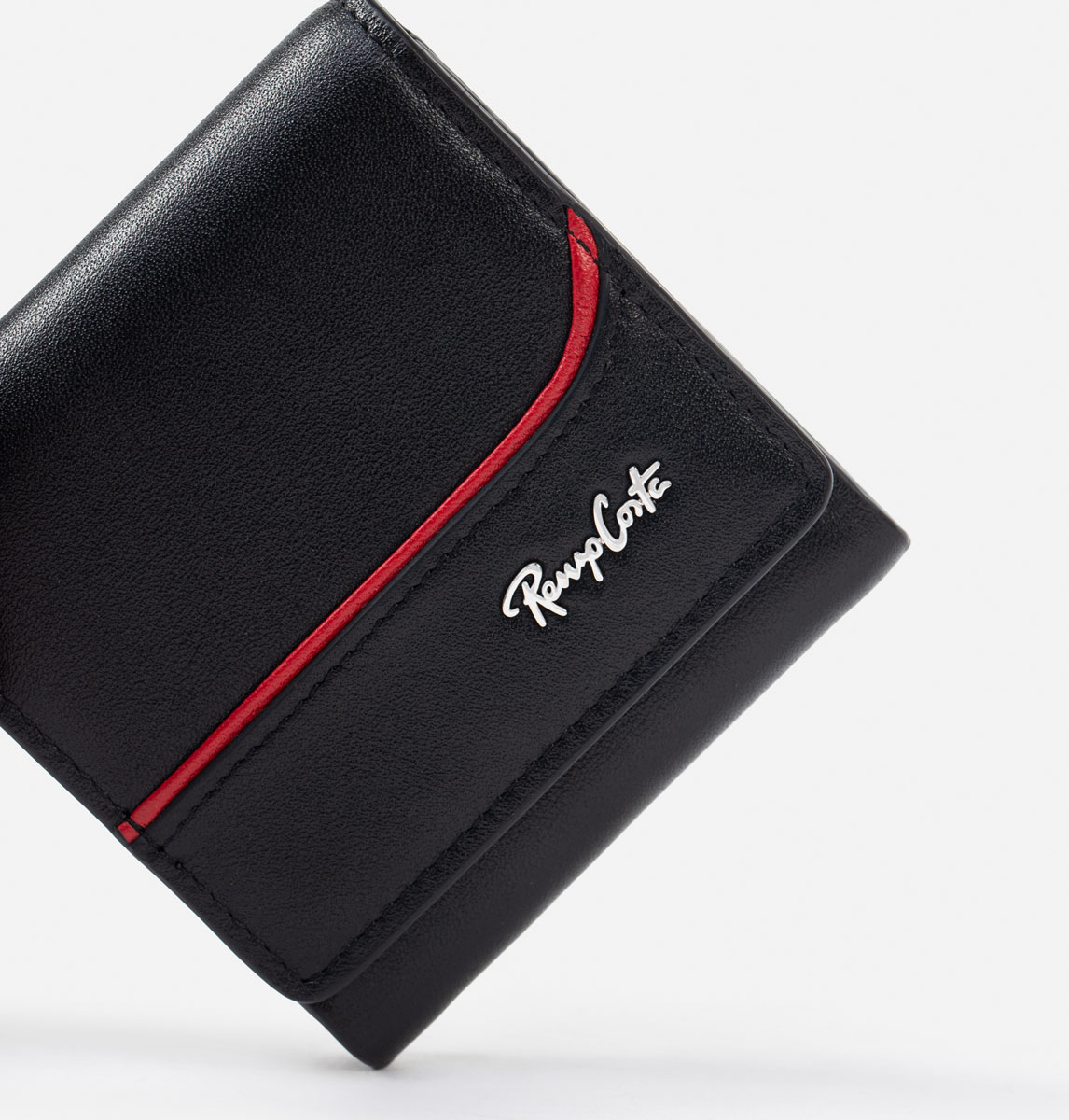 RENZO COSTA-MONEDERO CASUAL CON LINEA DE COLOR EN CONTRASTE MOC 2256 BLACK / 9 RED - 4