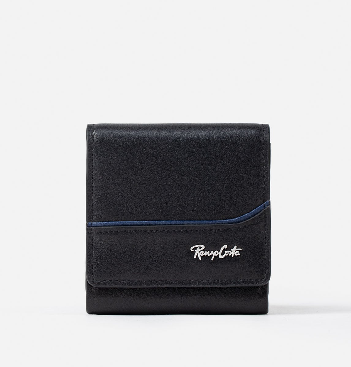 RENZO COSTA-MONEDERO CASUAL CON LINEA DE COLOR EN CONTRASTE MOC 2256 BLACK / 7 BLUE - 1