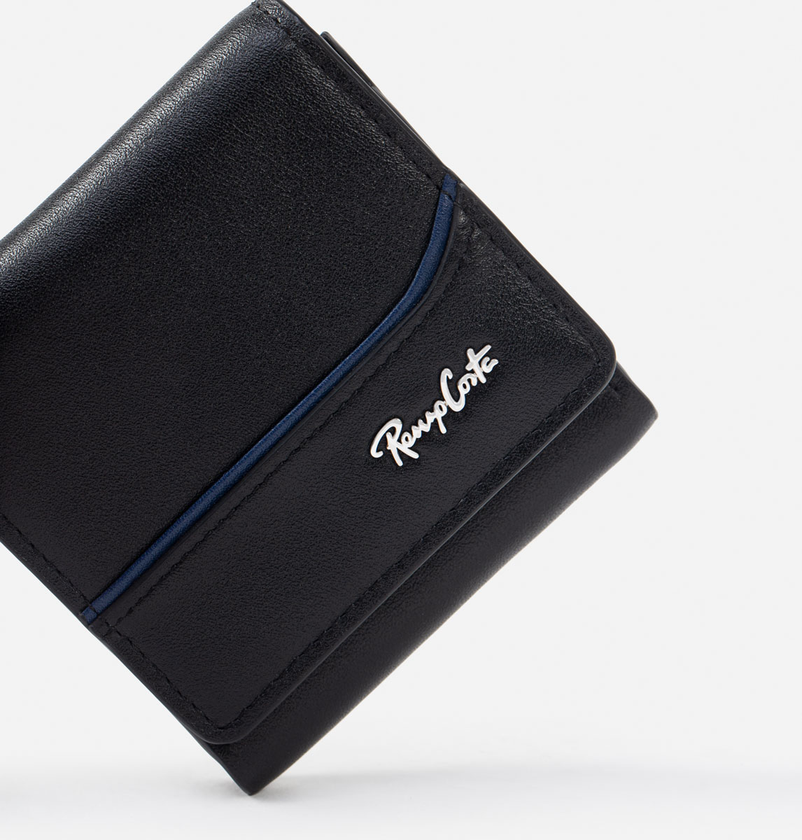 RENZO COSTA-MONEDERO CASUAL CON LINEA DE COLOR EN CONTRASTE MOC 2256 BLACK / 7 BLUE - 4