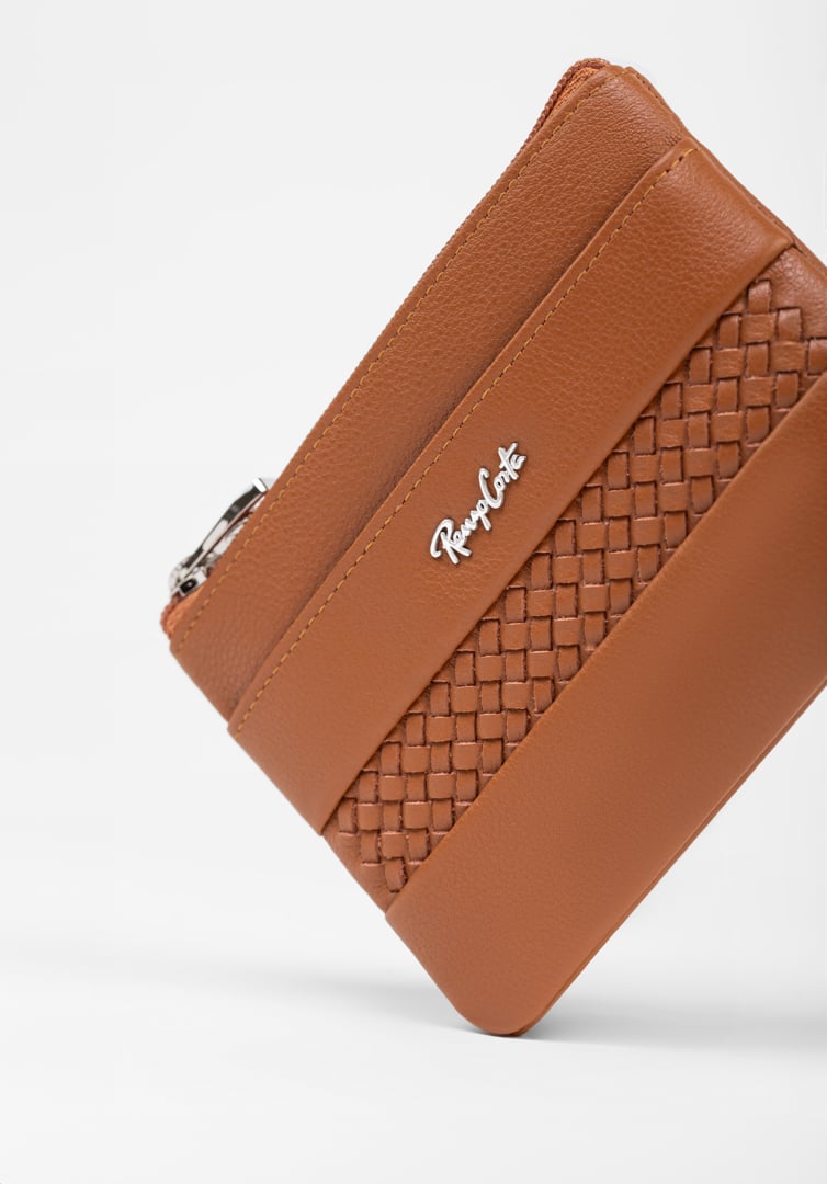 RENZO COSTA-MONEDERO TRENZADO MOD 2304 29 YELLOW BROWN - 3