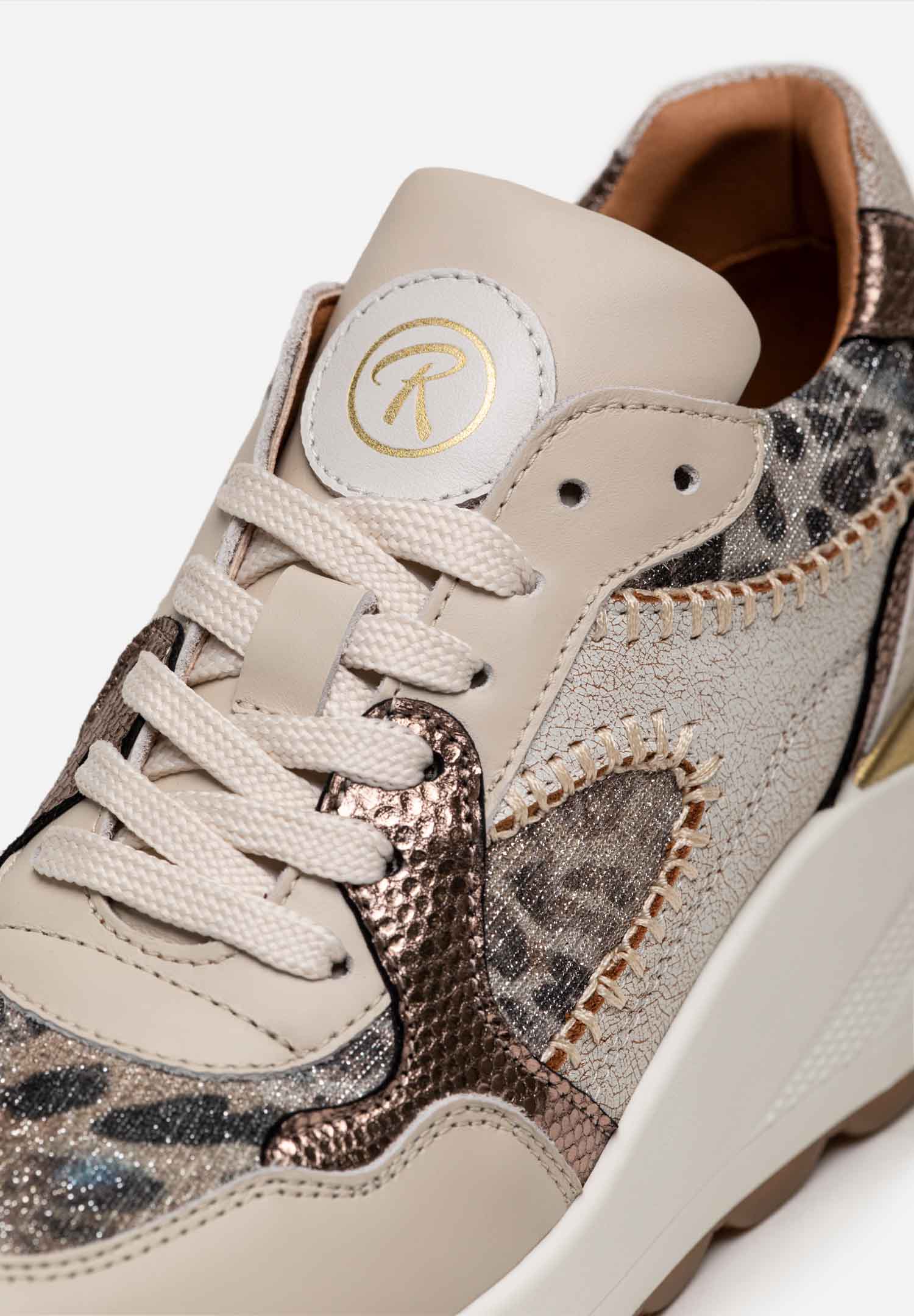 RENZO COSTA-SNEAKERS FUSION MIX ZPD 2510 OFF WHITE / BRONZE - 3