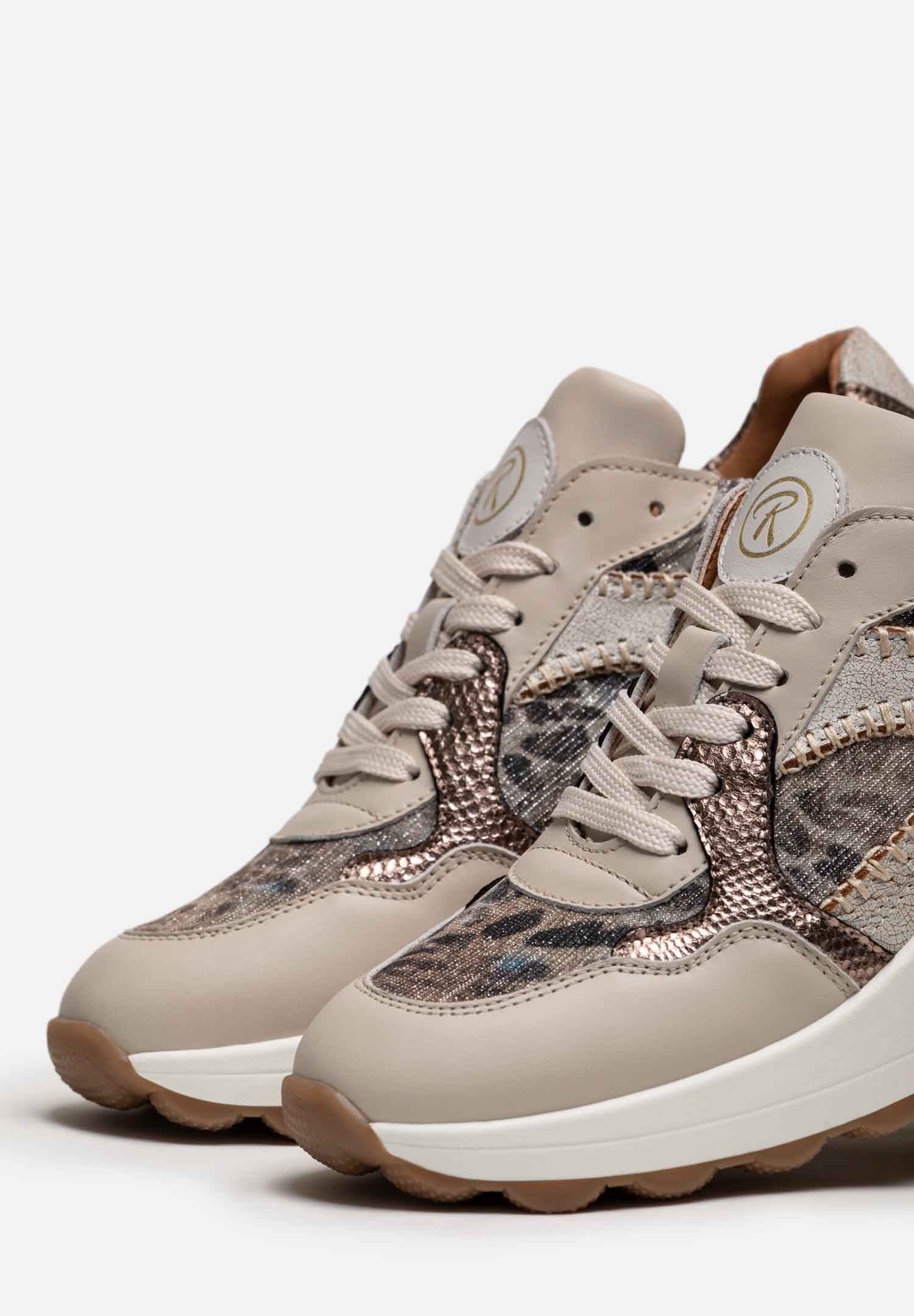 RENZO COSTA-SNEAKERS FUSION MIX ZPD 2510 OFF WHITE / BRONZE - 4