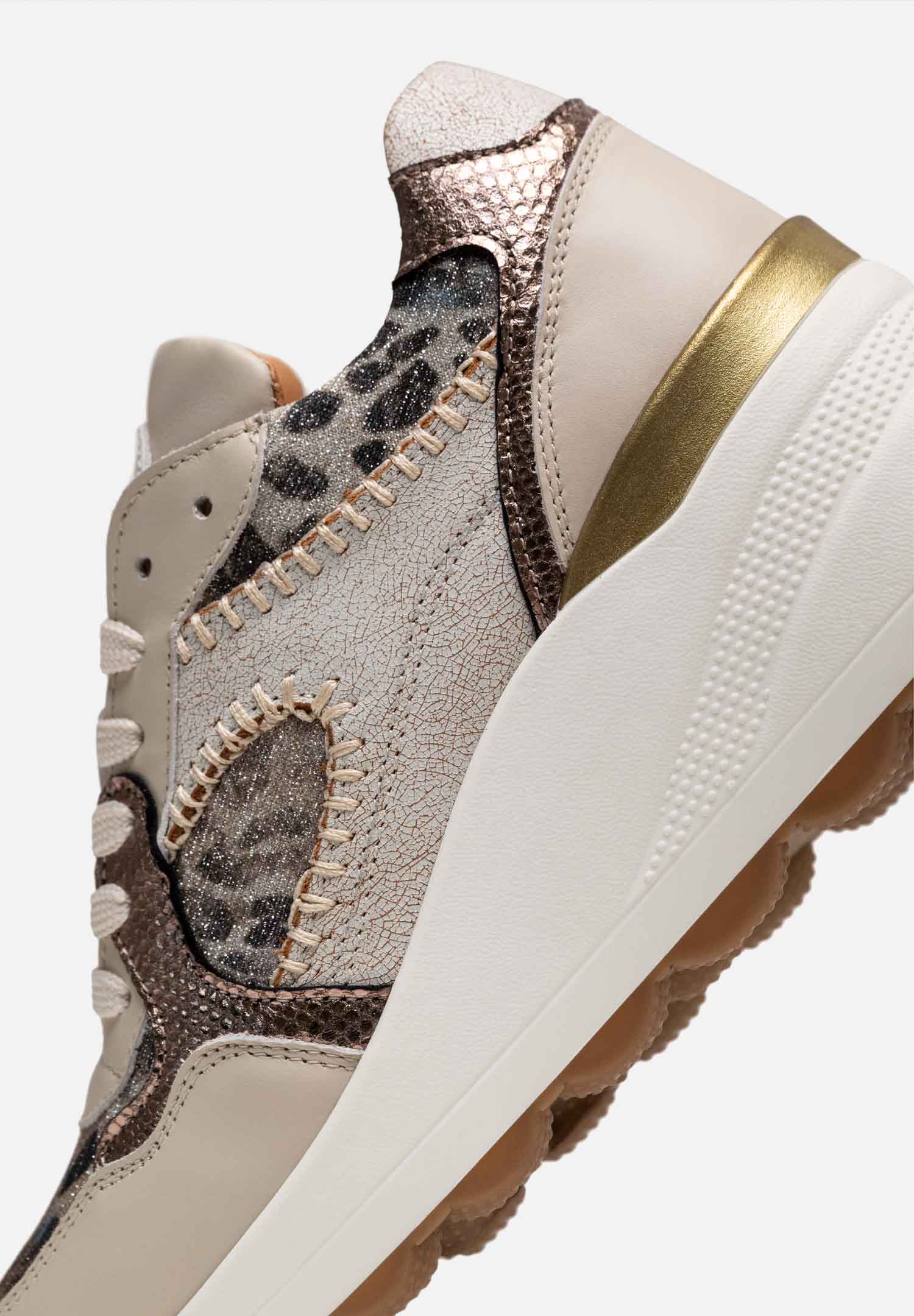 RENZO COSTA-SNEAKERS FUSION MIX ZPD 2510 OFF WHITE / BRONZE - 5