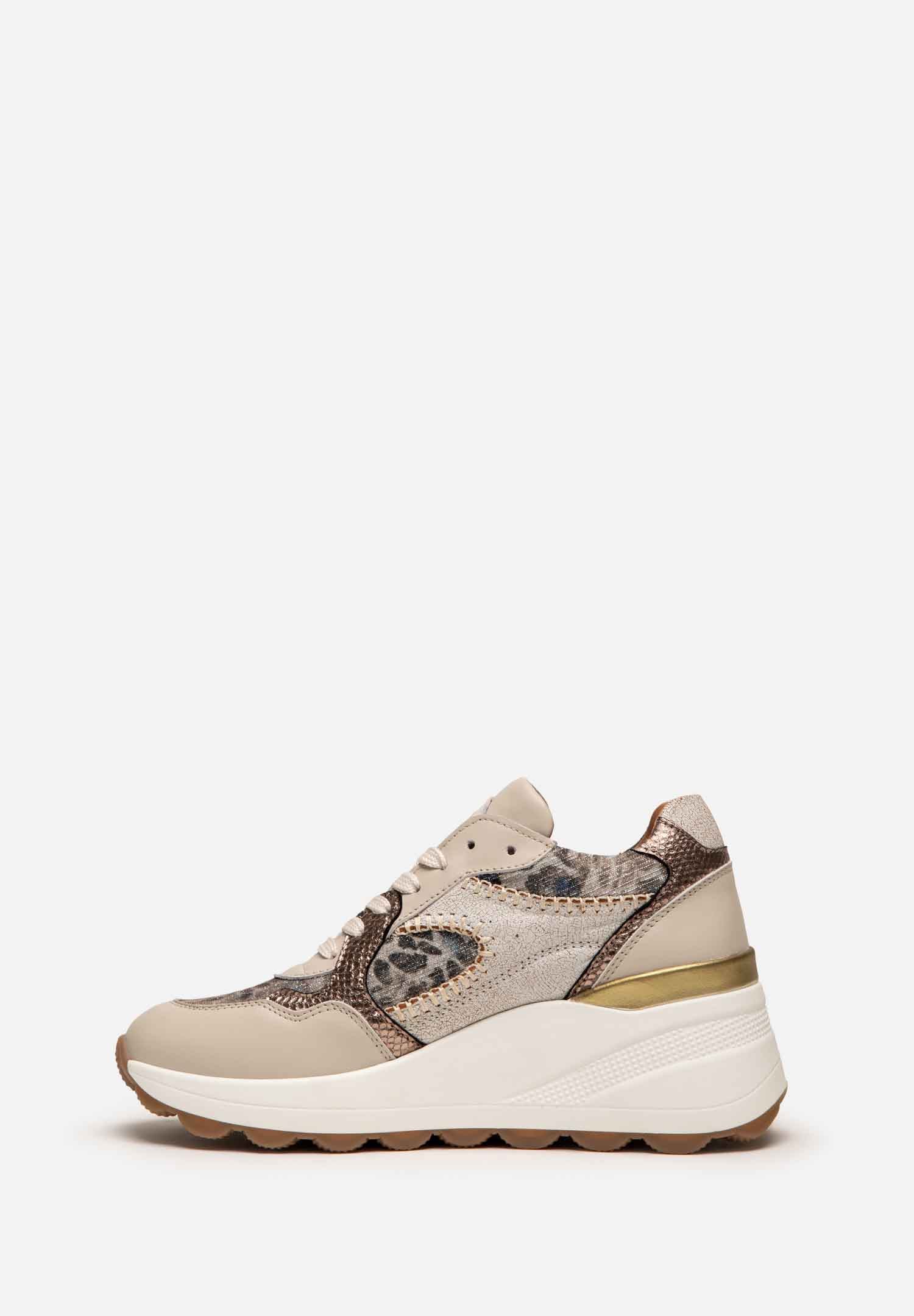 RENZO COSTA-SNEAKERS FUSION MIX ZPD 2510 OFF WHITE / BRONZE - 6