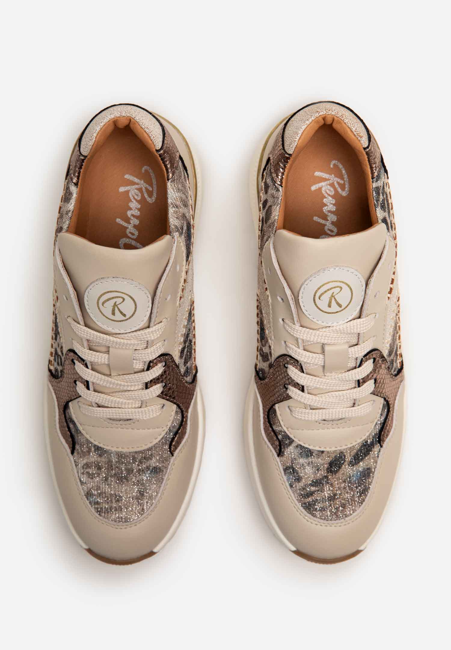 RENZO COSTA-SNEAKERS FUSION MIX ZPD 2510 OFF WHITE / BRONZE - 9