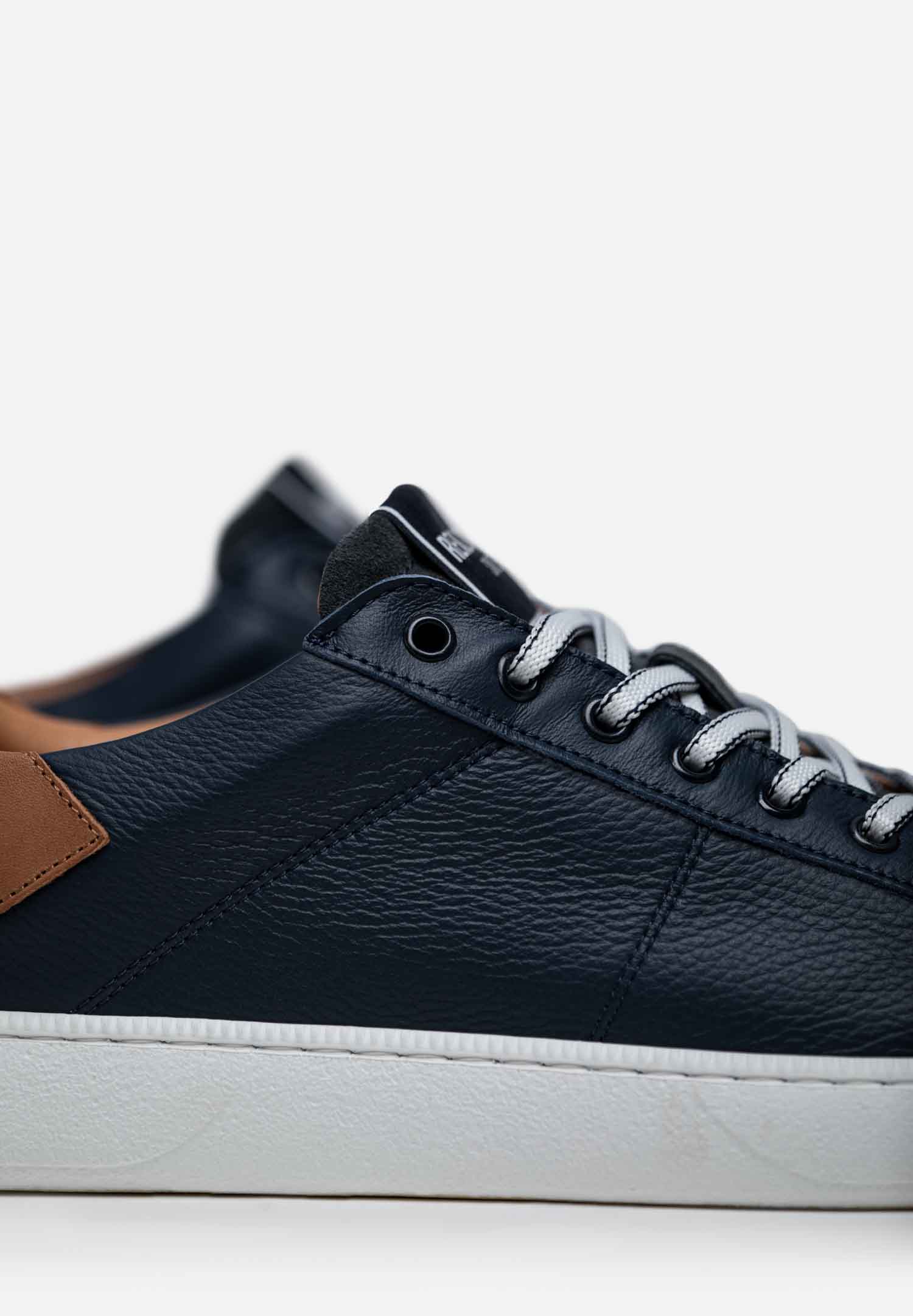 RENZO COSTA-SNEAKERS URBAN CLASSIC ZPC 2554 NAVY / COGNAC - 3