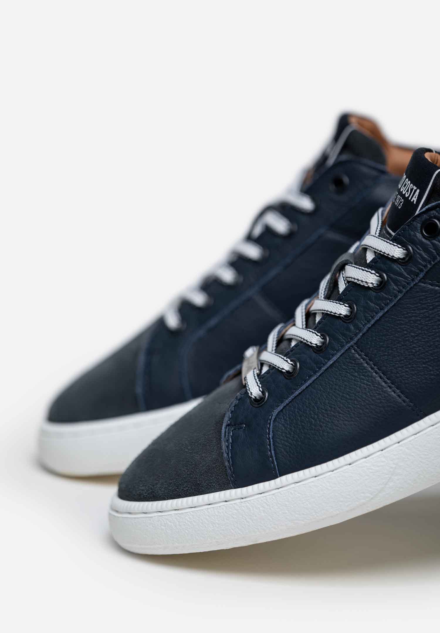 RENZO COSTA-SNEAKERS URBAN CLASSIC ZPC 2554 NAVY / COGNAC - 4