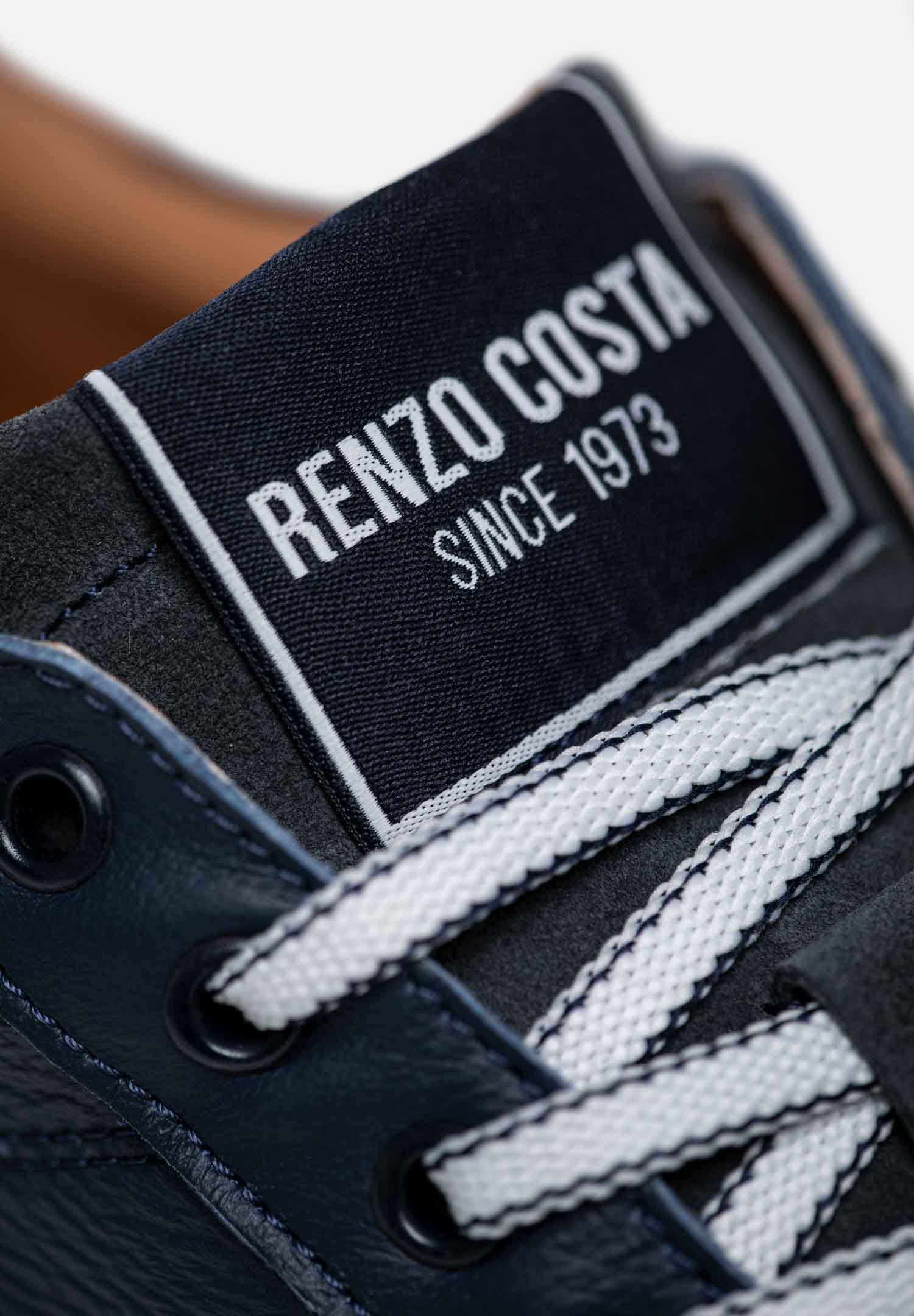 RENZO COSTA-SNEAKERS URBAN CLASSIC ZPC 2554 NAVY / COGNAC - 5