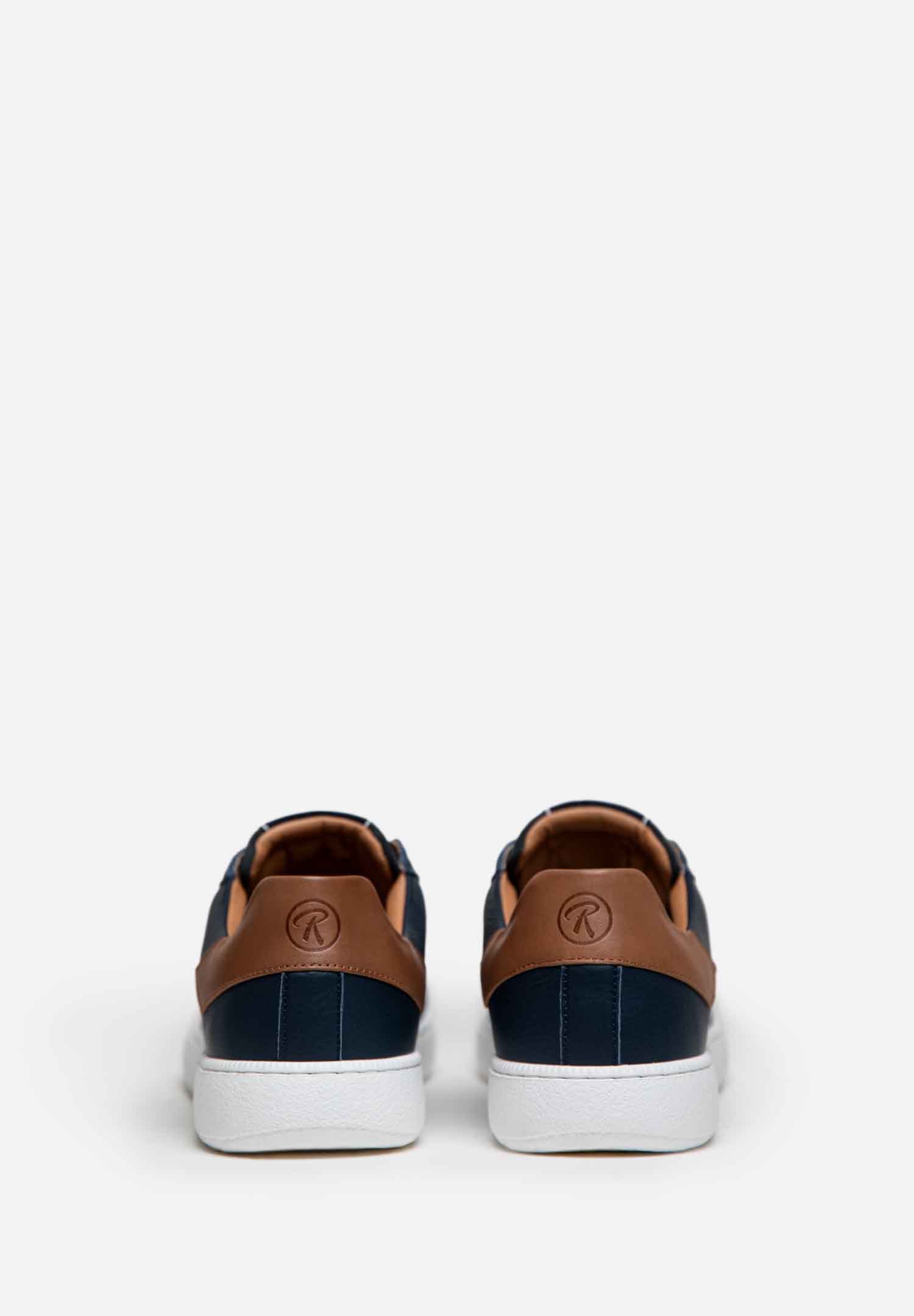 RENZO COSTA-SNEAKERS URBAN CLASSIC ZPC 2554 NAVY / COGNAC - 8