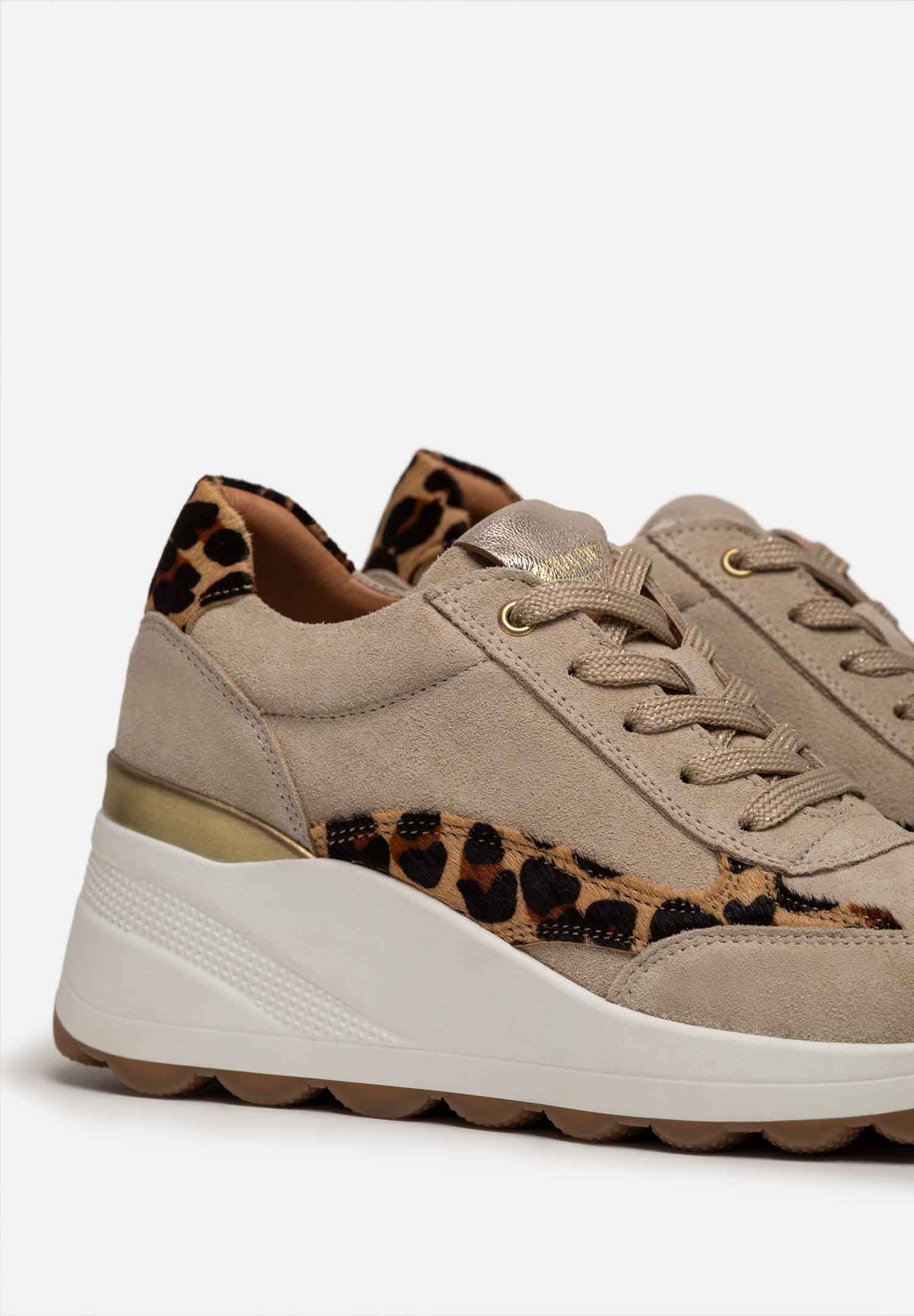 RENZO COSTA-SNEAKERS WILD MIX ZPD 2509 BEIGE / LEOPARDO - 2