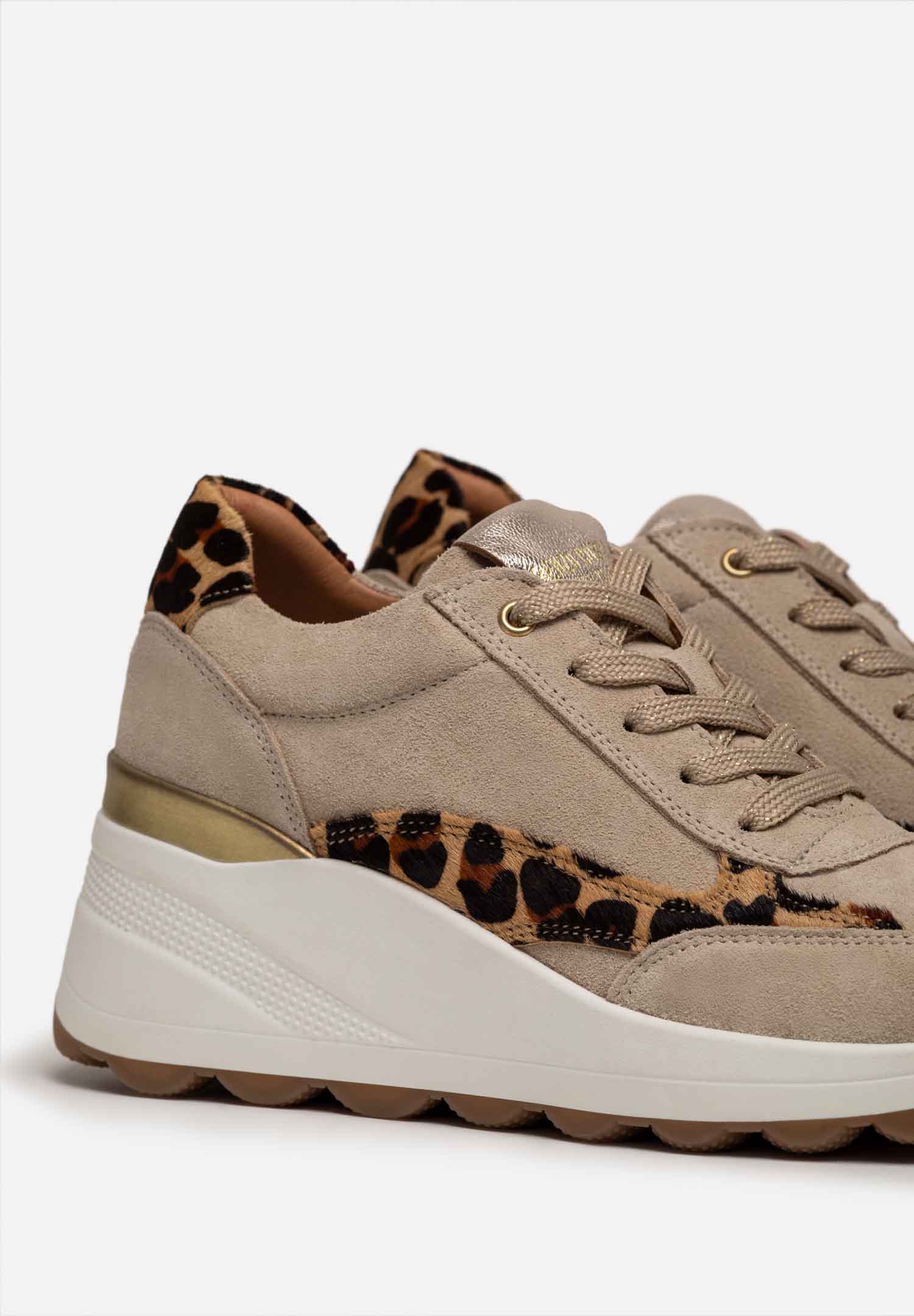 RENZO COSTA-SNEAKERS WILD MIX ZPD 2509 BEIGE / LEOPARDO - 2
