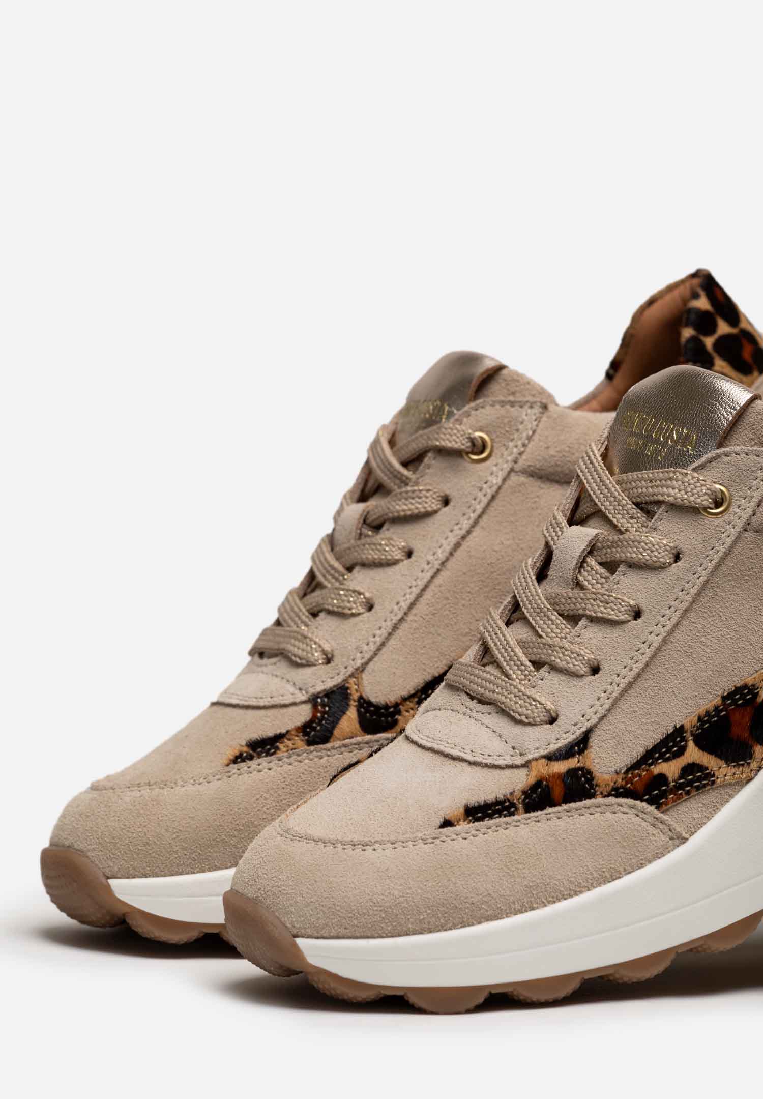 RENZO COSTA-SNEAKERS WILD MIX ZPD 2509 BEIGE / LEOPARDO - 4