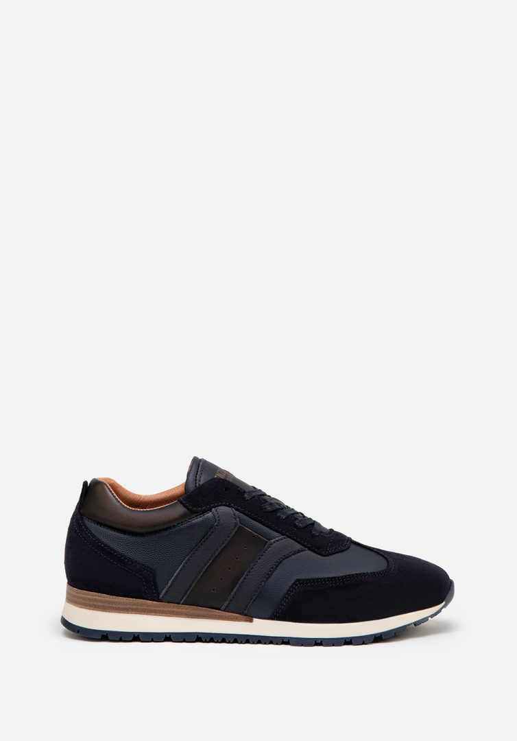 RENZO COSTA-SNEAKERS TRIPLE TEXTURA ZPC 2484 BLUE / BROWN - 1