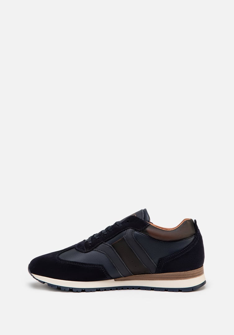 RENZO COSTA-SNEAKERS TRIPLE TEXTURA ZPC 2484 BLUE / BROWN - 2
