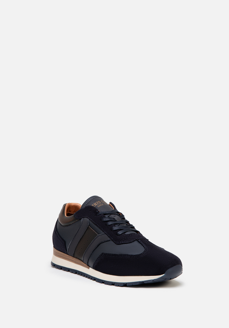 RENZO COSTA-SNEAKERS TRIPLE TEXTURA ZPC 2484 BLUE / BROWN - 3