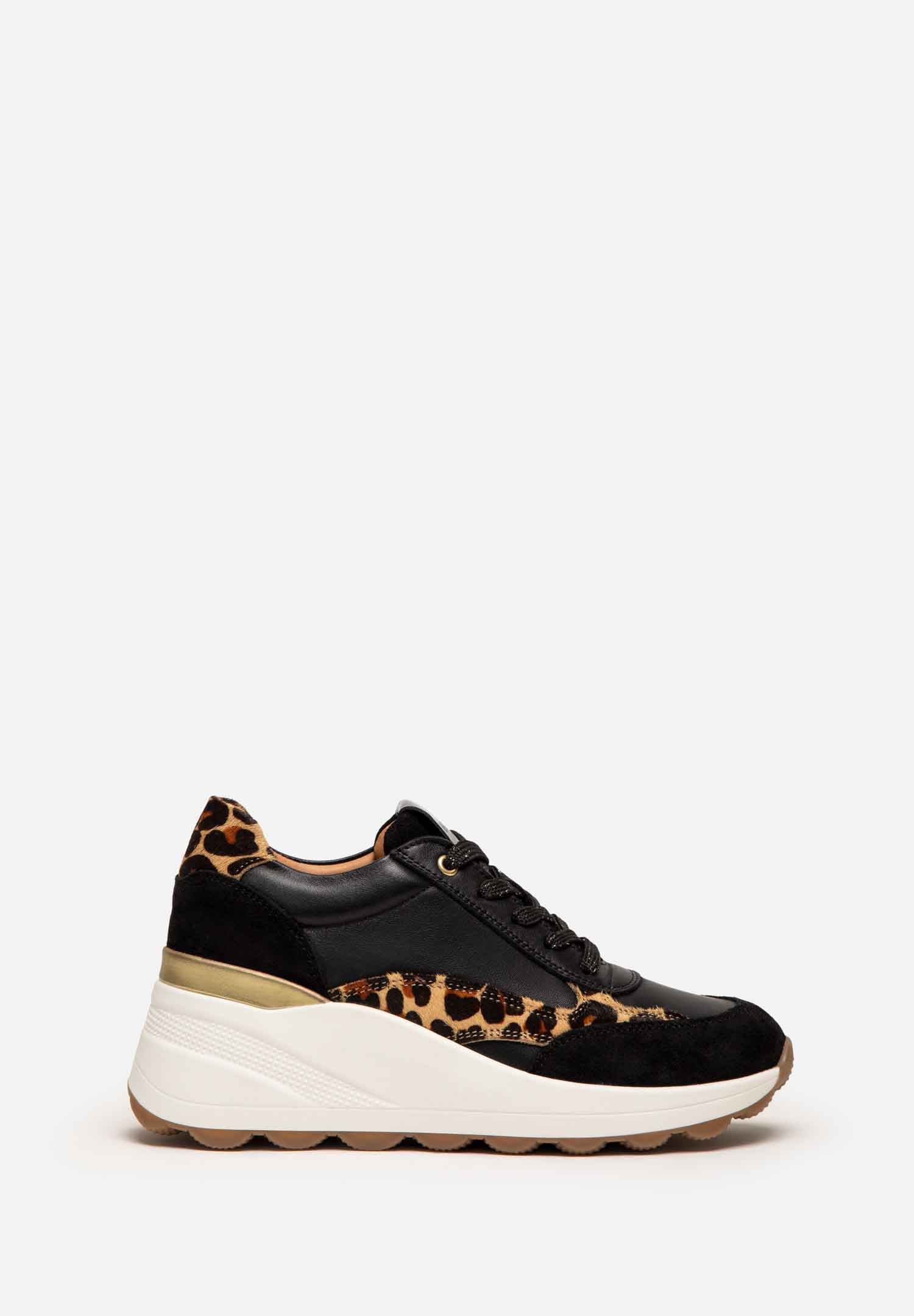 RENZO COSTA-SNEAKERS WILD MIX ZPD 2509 BLACK / LEOPARDO - 1