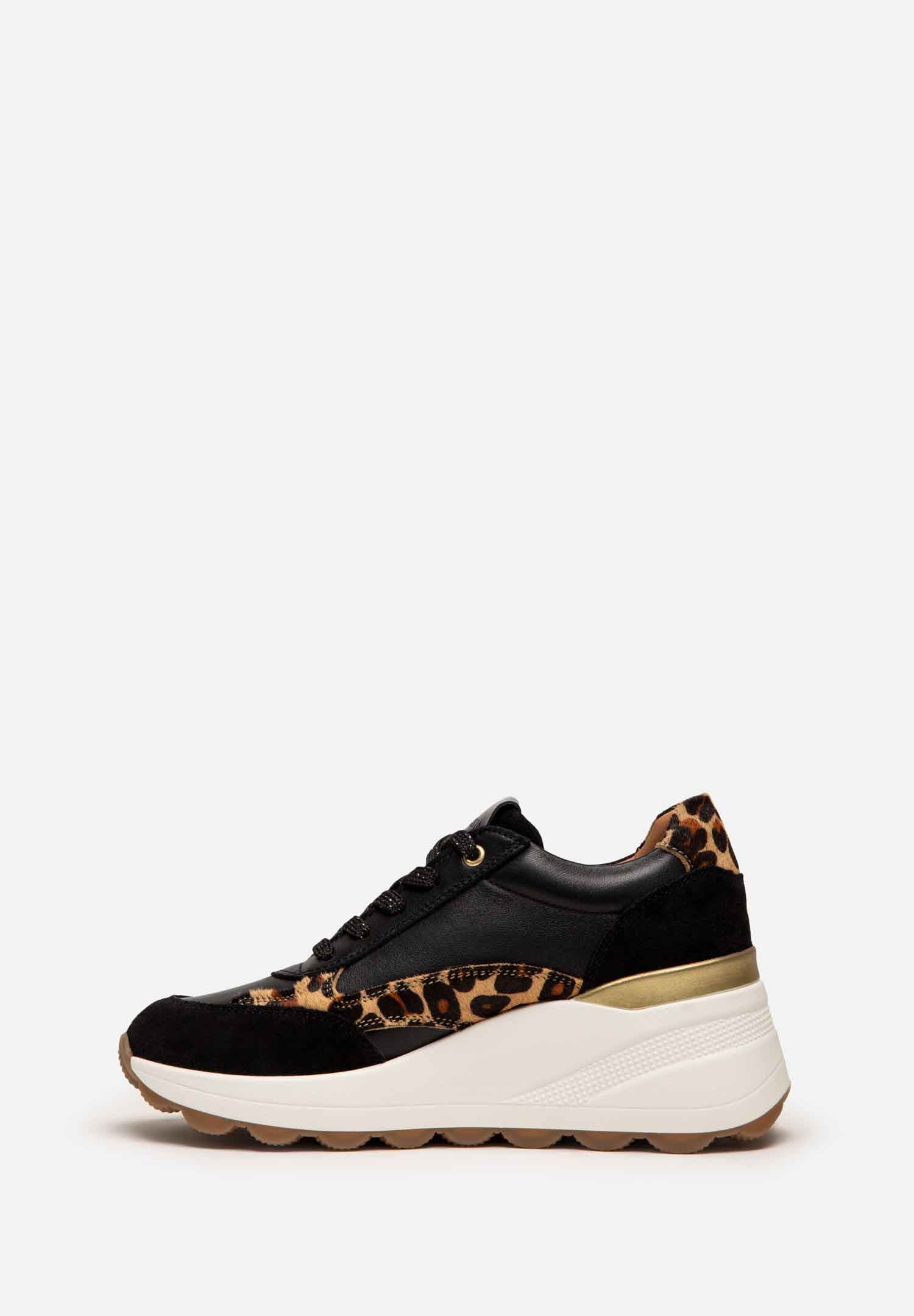 RENZO COSTA-SNEAKERS WILD MIX ZPD 2509 BLACK / LEOPARDO - 6