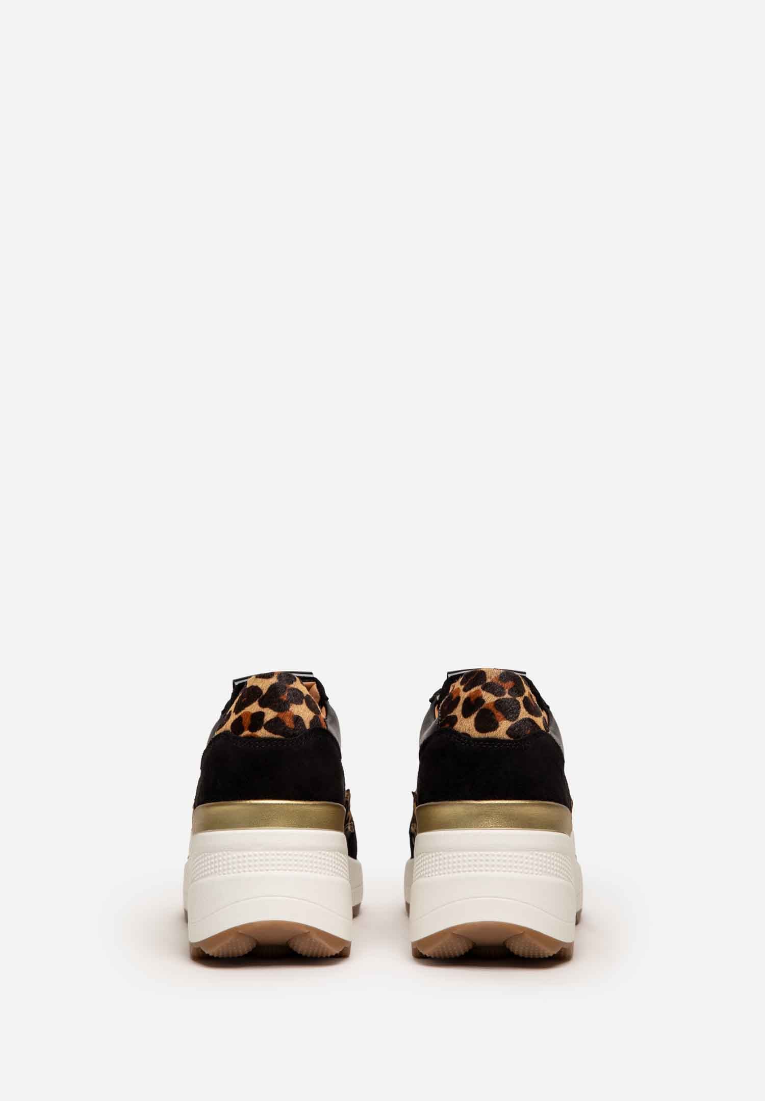 RENZO COSTA-SNEAKERS WILD MIX ZPD 2509 BLACK / LEOPARDO - 7