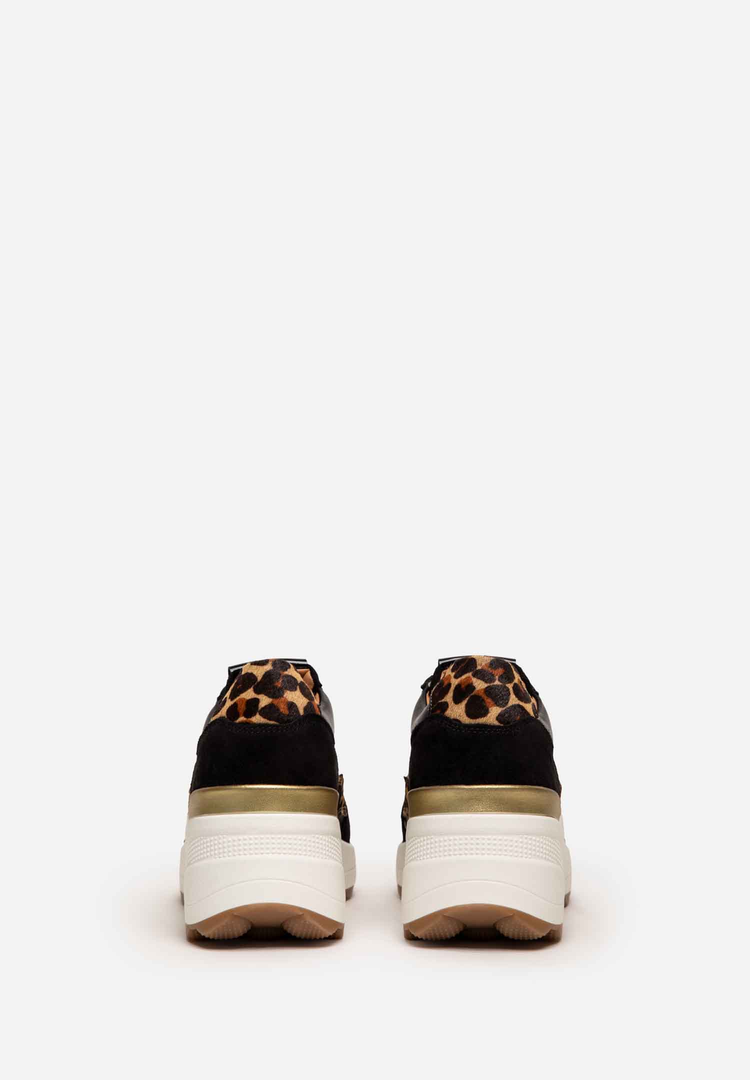 RENZO COSTA-SNEAKERS WILD MIX ZPD 2509 BLACK / LEOPARDO - 7