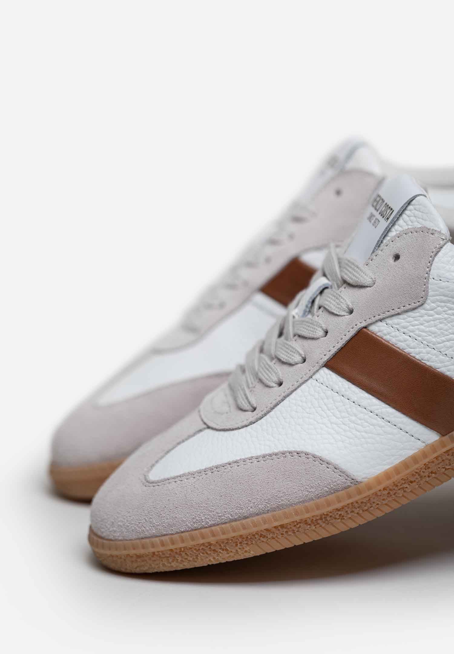 RENZO COSTA-SNEAKERS AXIS ZPC 2556 WHITE / BROWN - 4