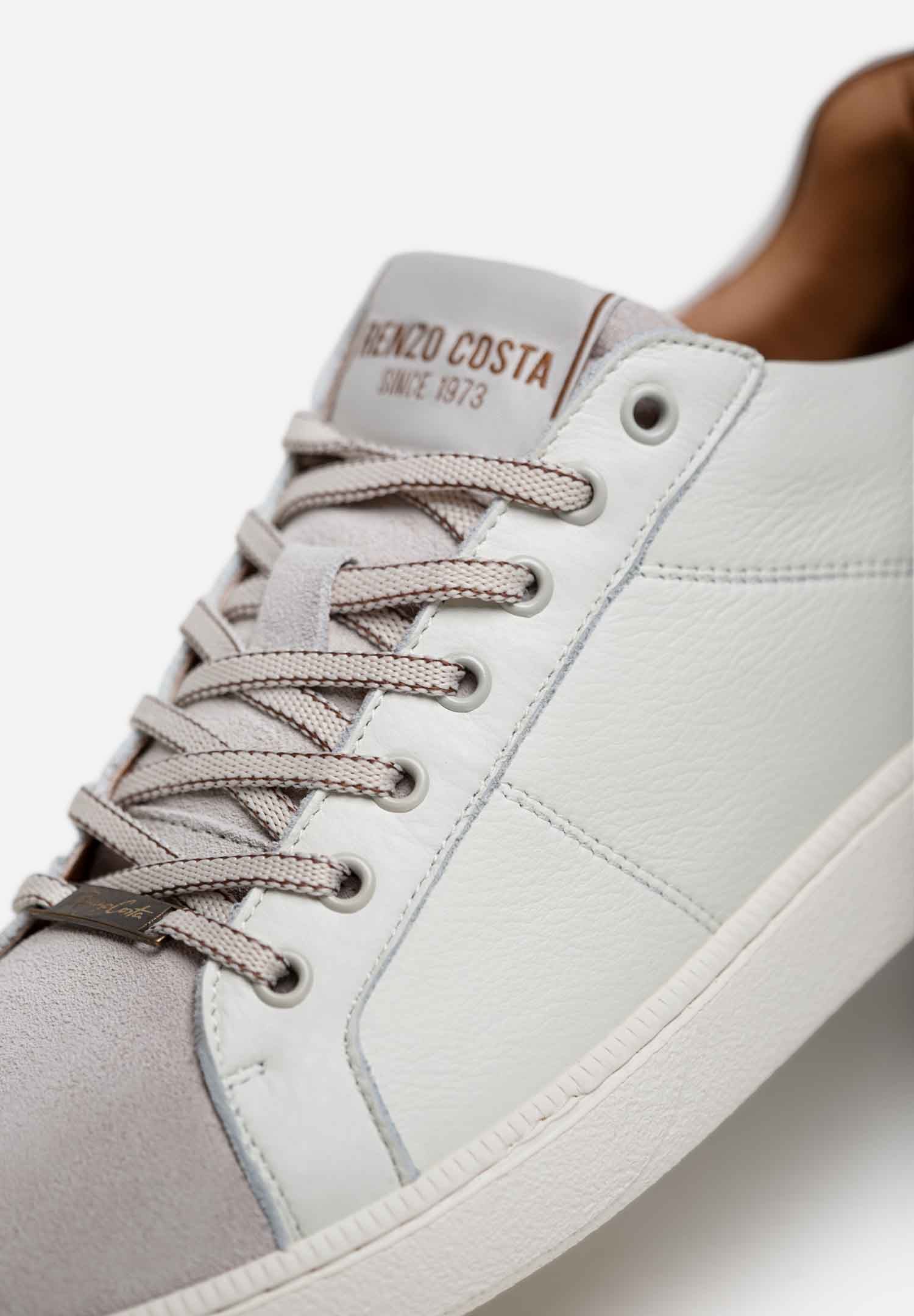 RENZO COSTA-SNEAKERS URBAN CLASSIC ZPC 2554 OFF WHITE / COGNAC - 6