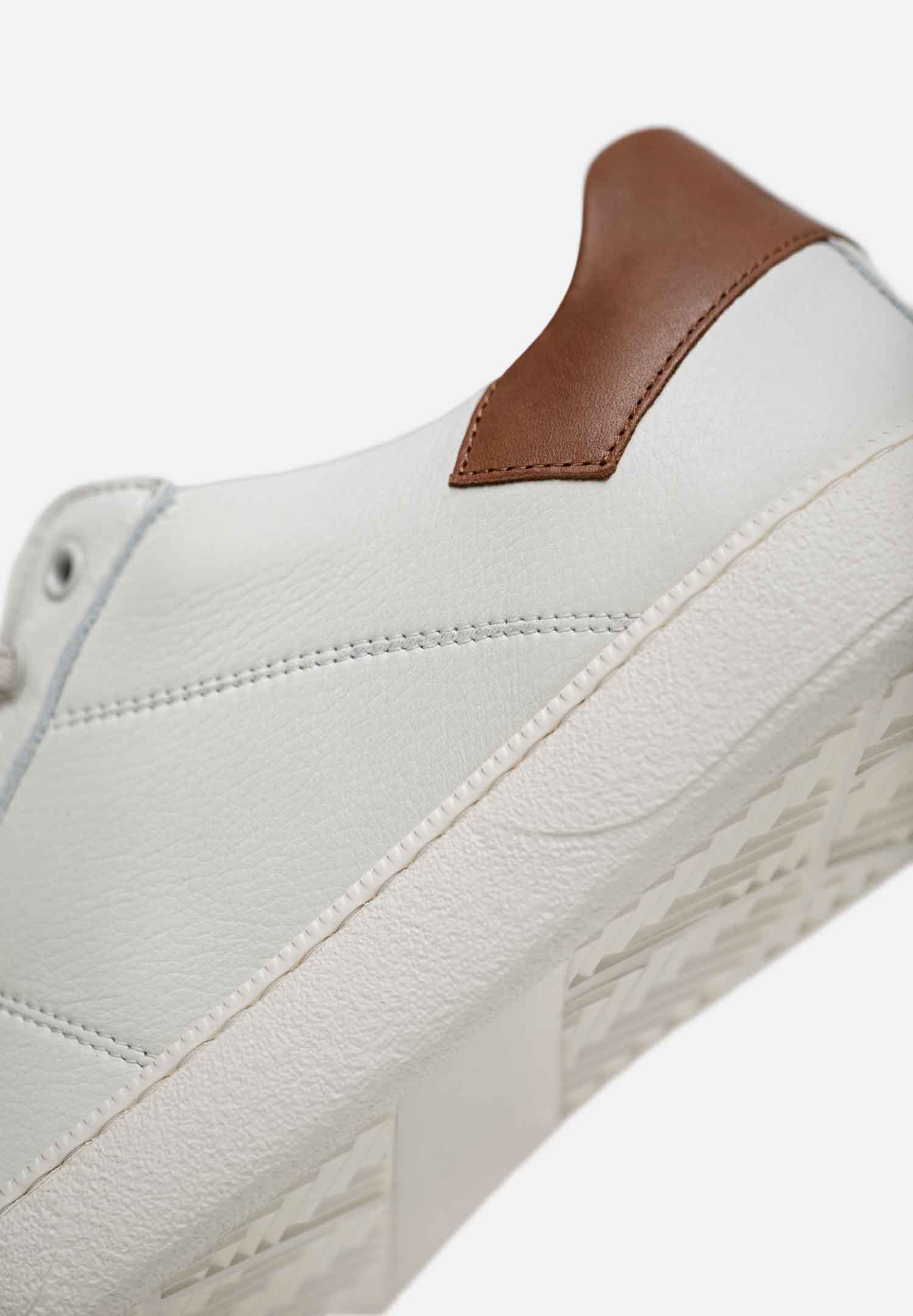 RENZO COSTA-SNEAKERS URBAN CLASSIC ZPC 2554 OFF WHITE / COGNAC - 7